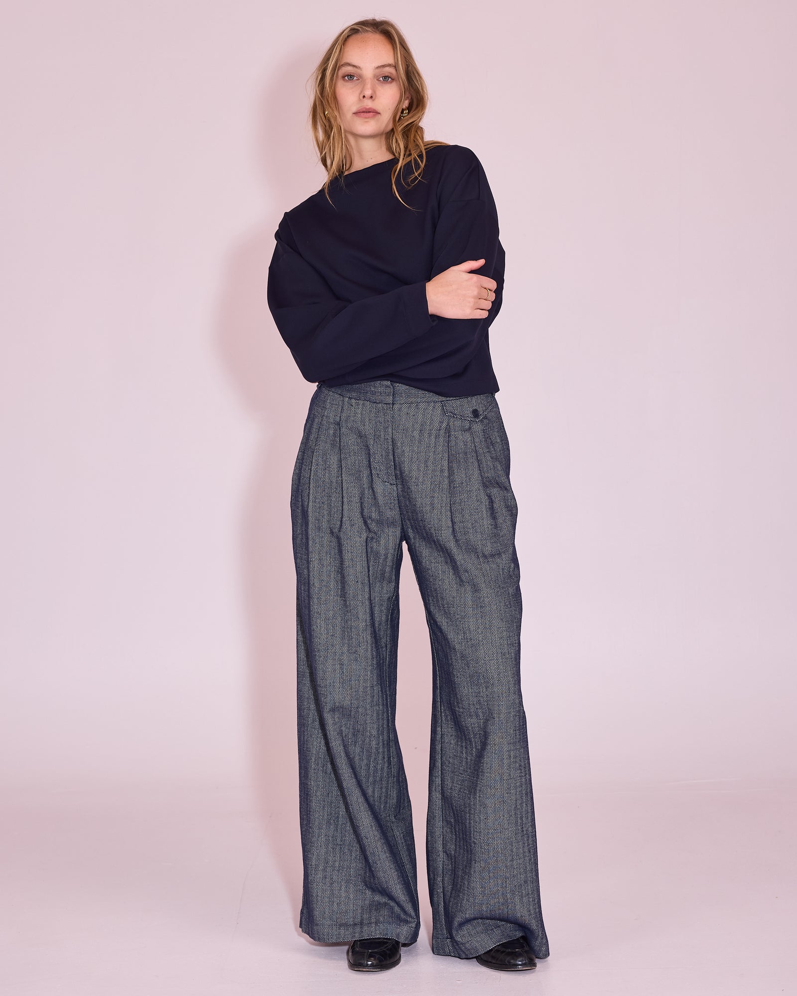 Jos sweater in navy