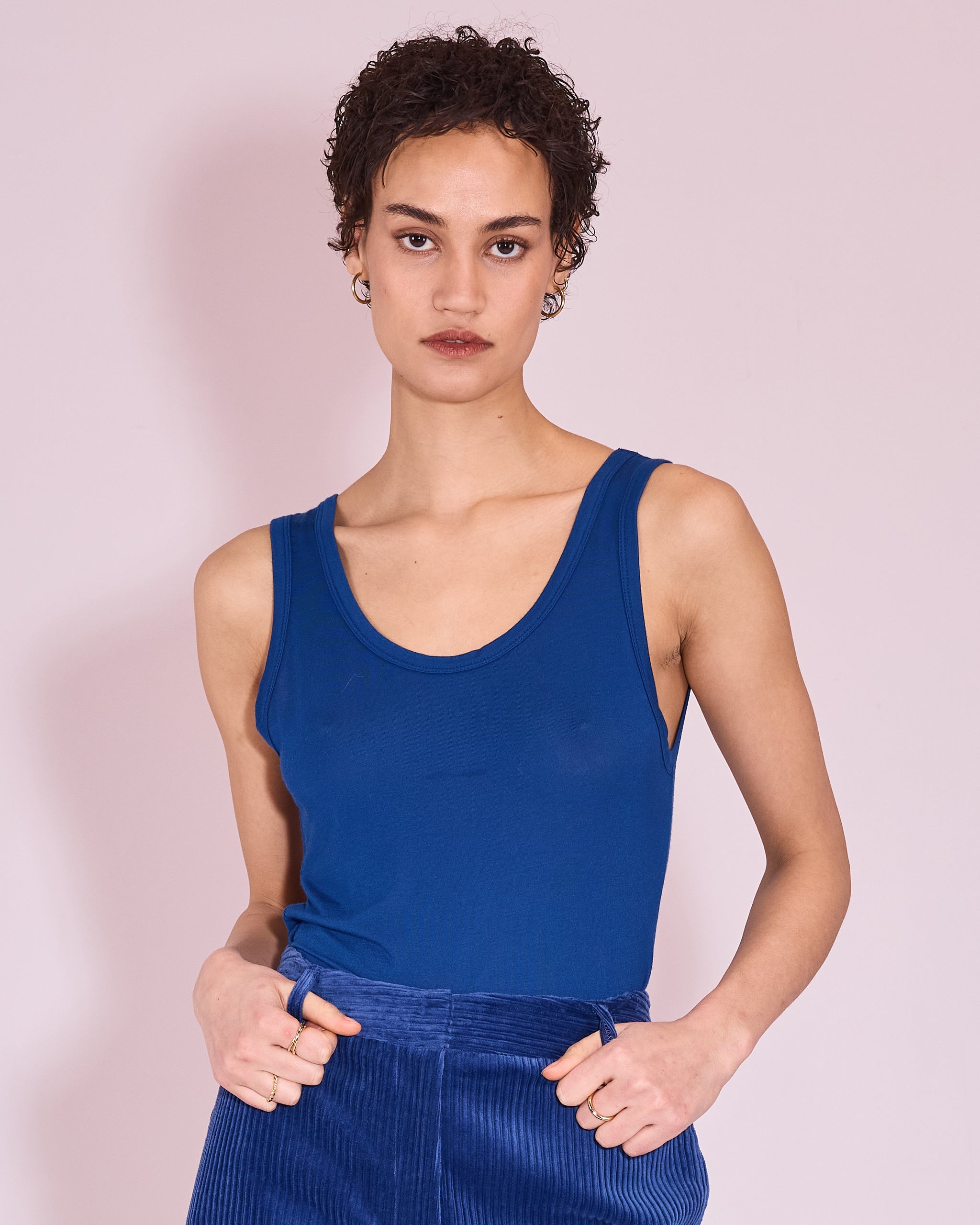 Huma top in blue quartz