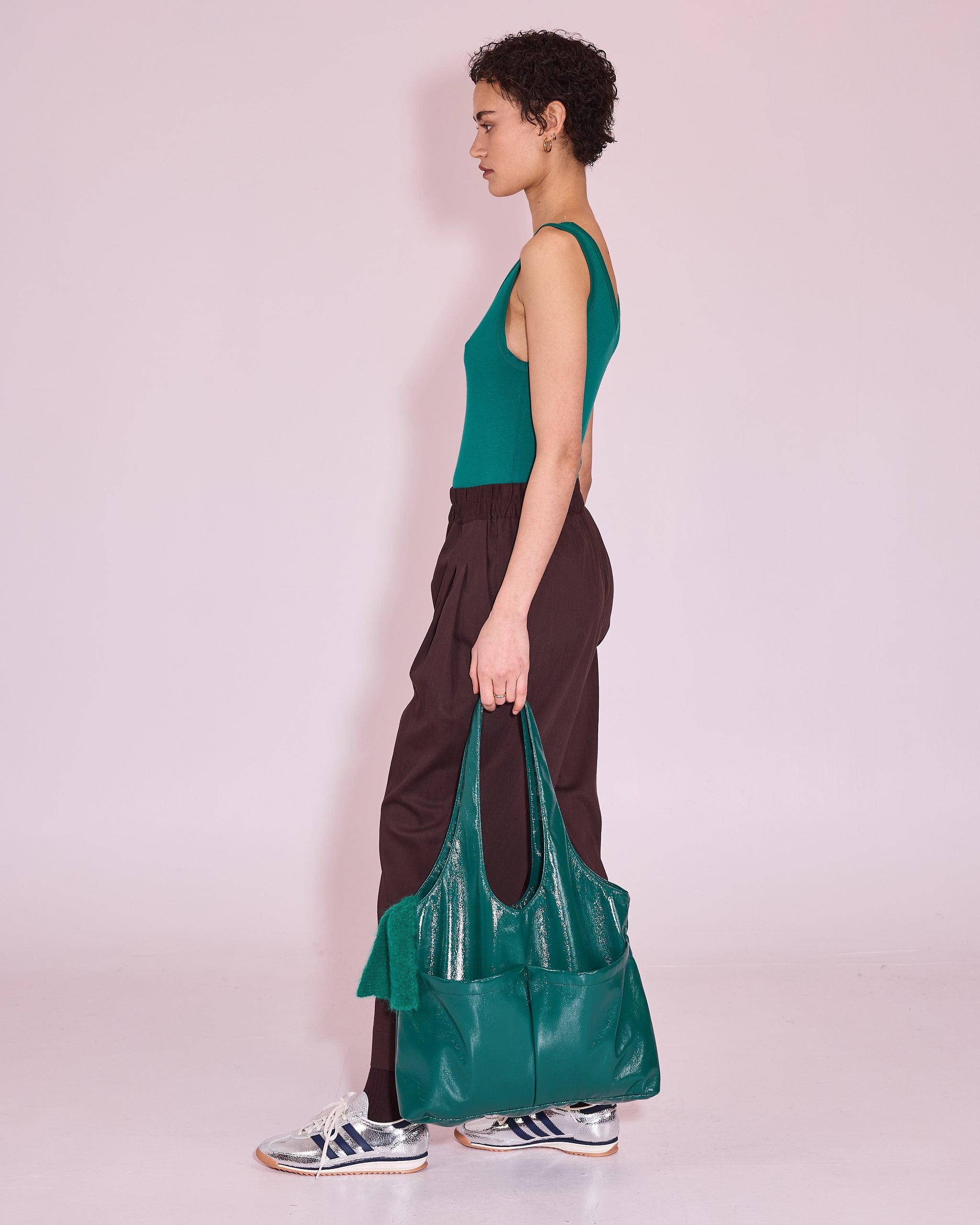 Huma top in evergreen