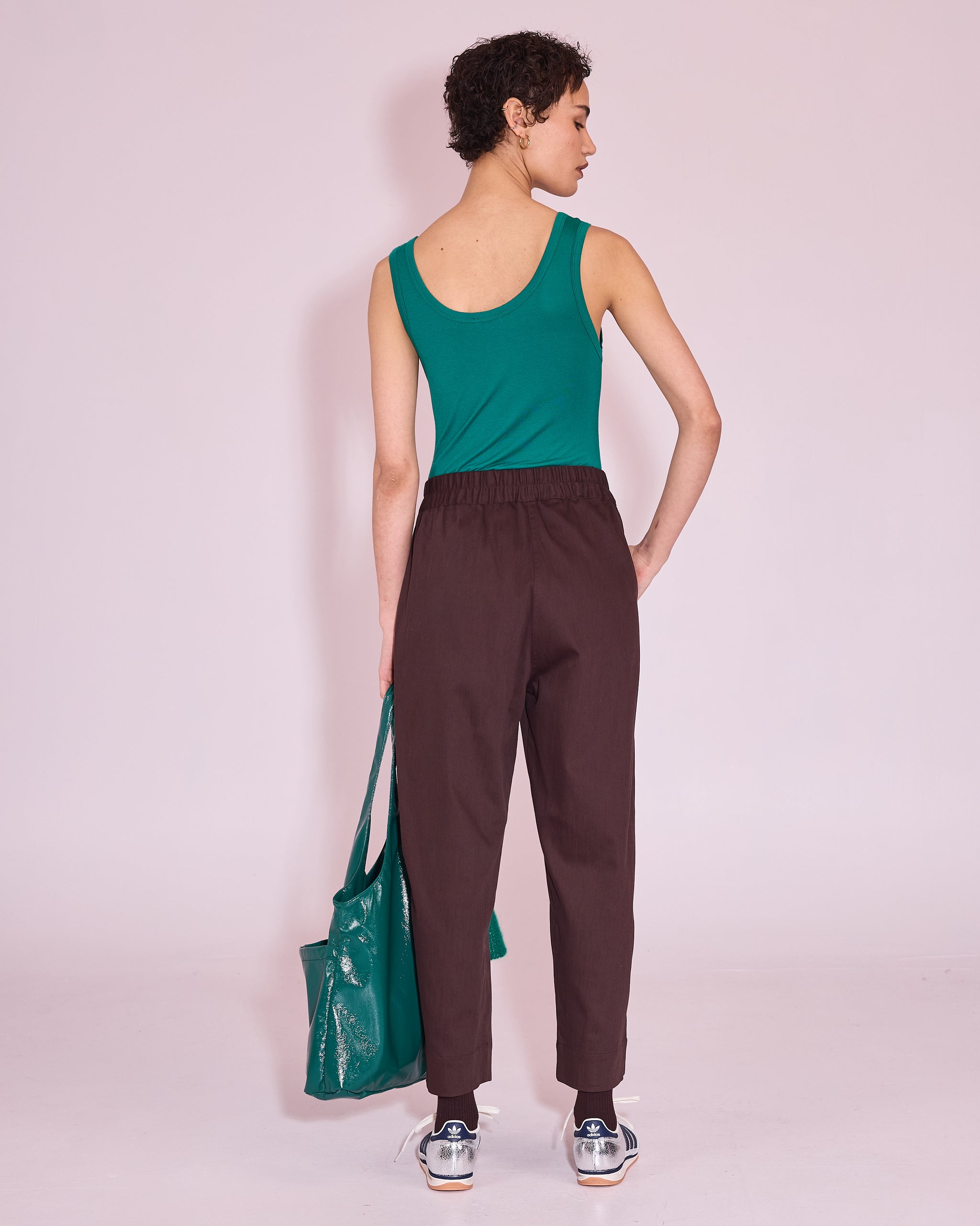 Huma top in evergreen