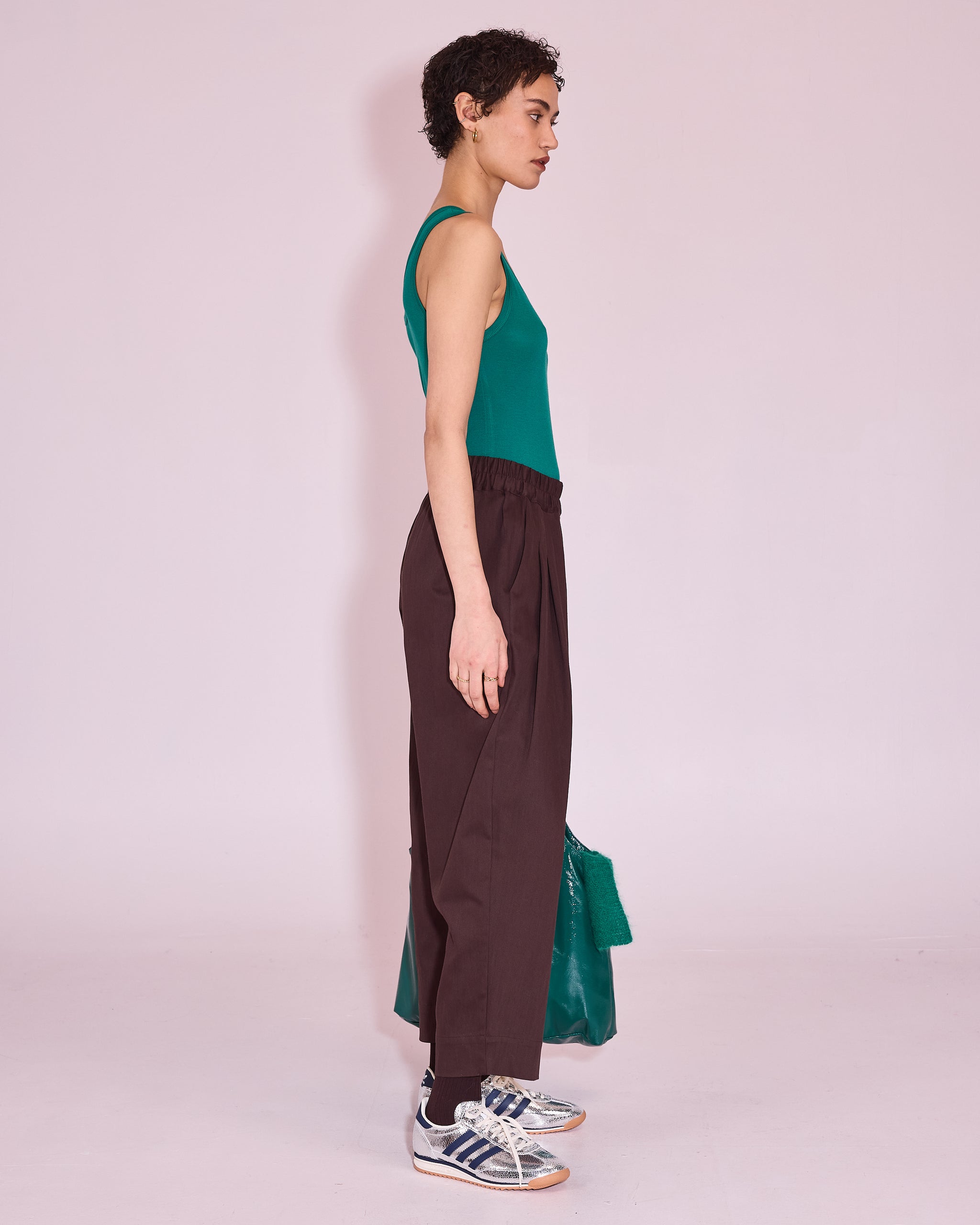 Huma top in evergreen