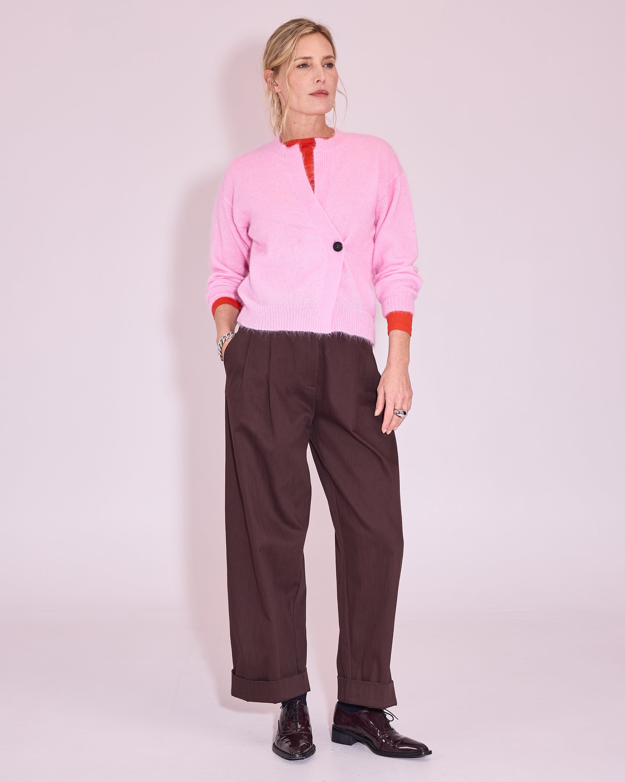 Josette T-shirt in mandarin red