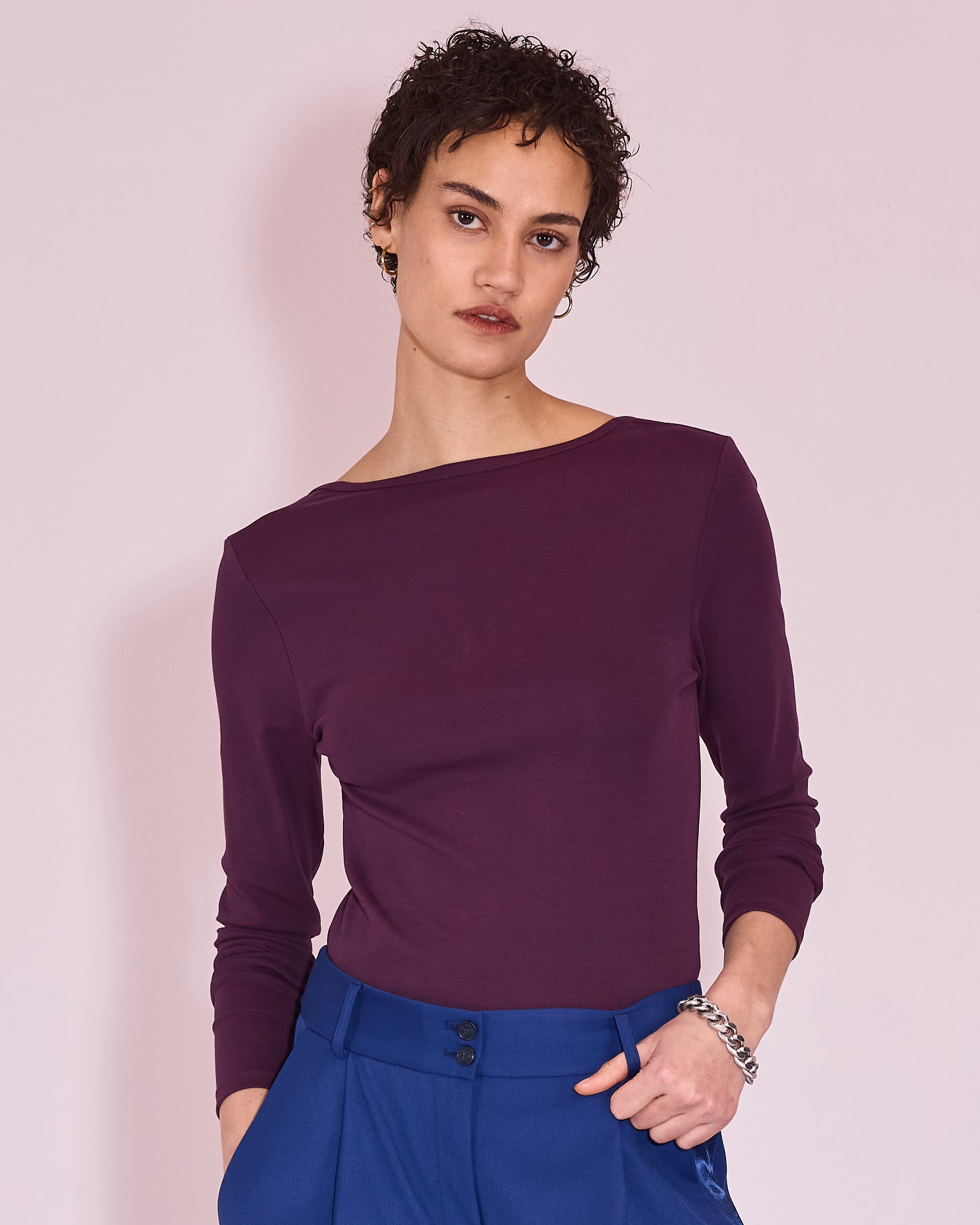 Josette T-shirt in plum