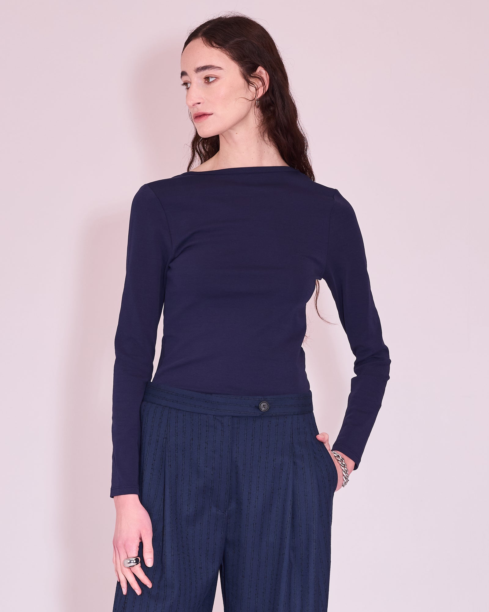 Josette T-shirt in midnight blue
