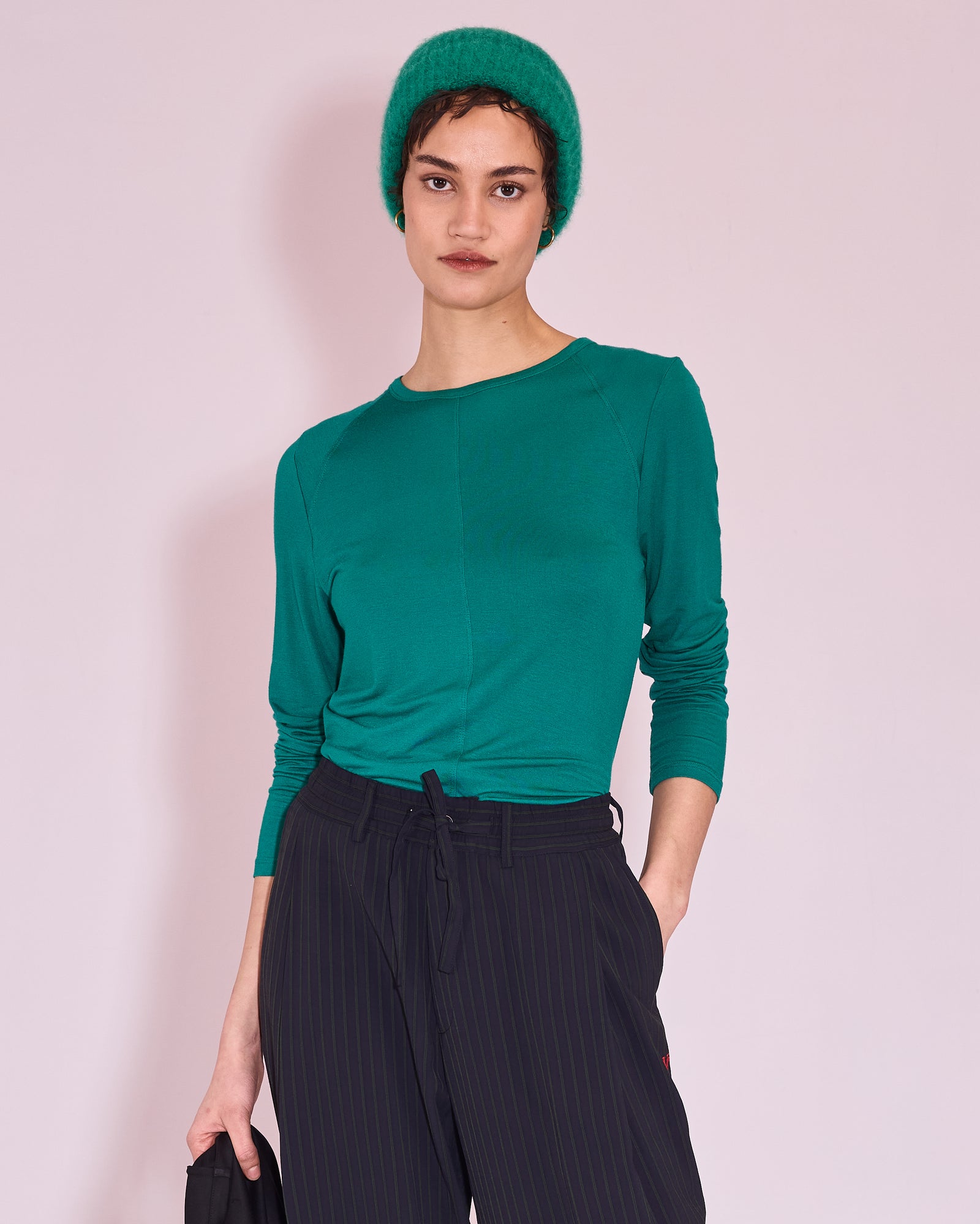Jenniz T-shirt in evergreen