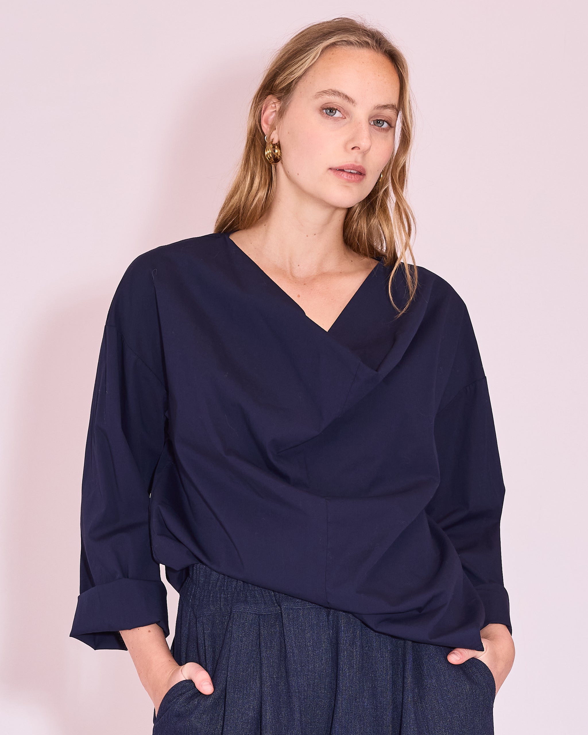 Jeree blouse in midnight blue