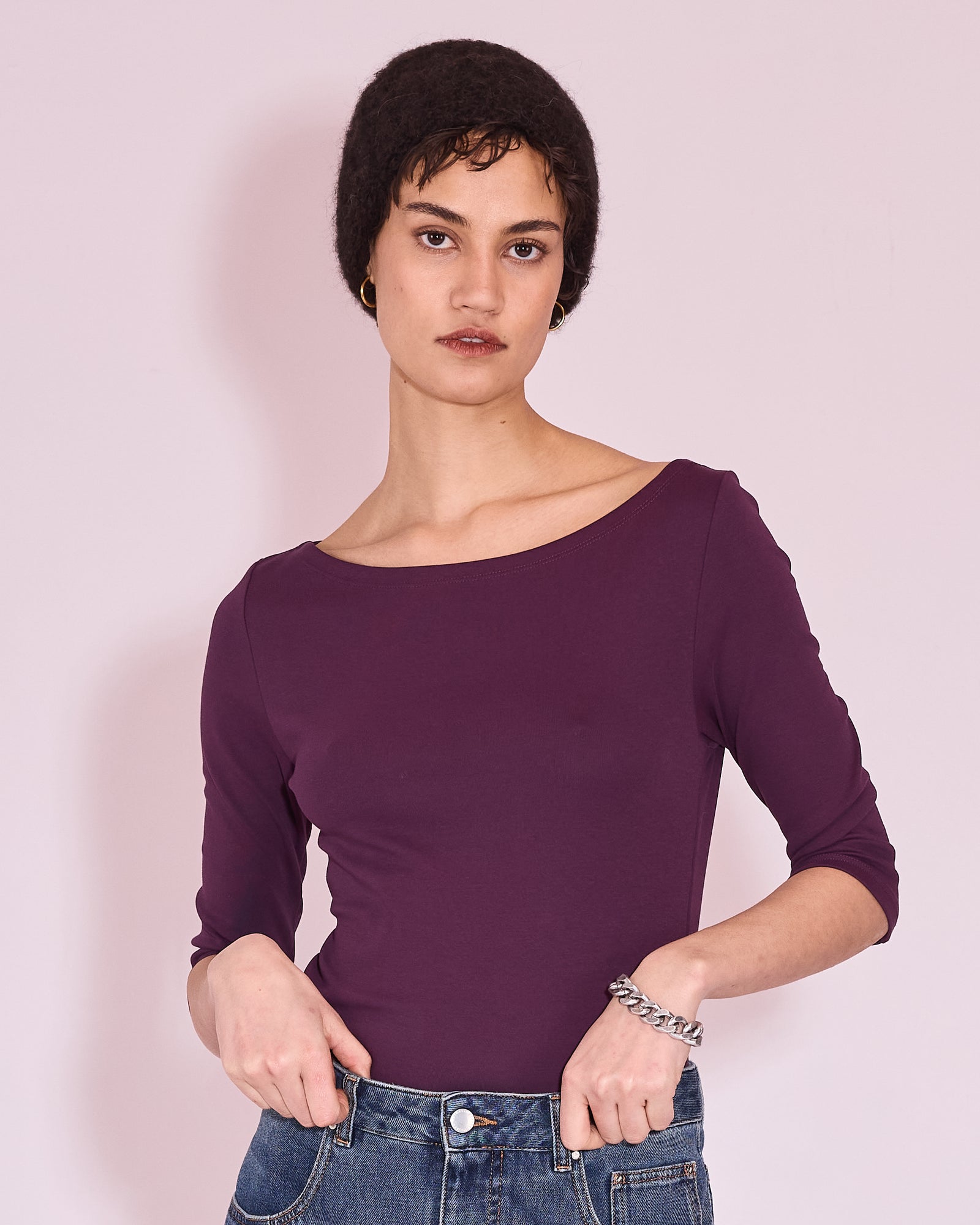 Jools T-shirt in plum