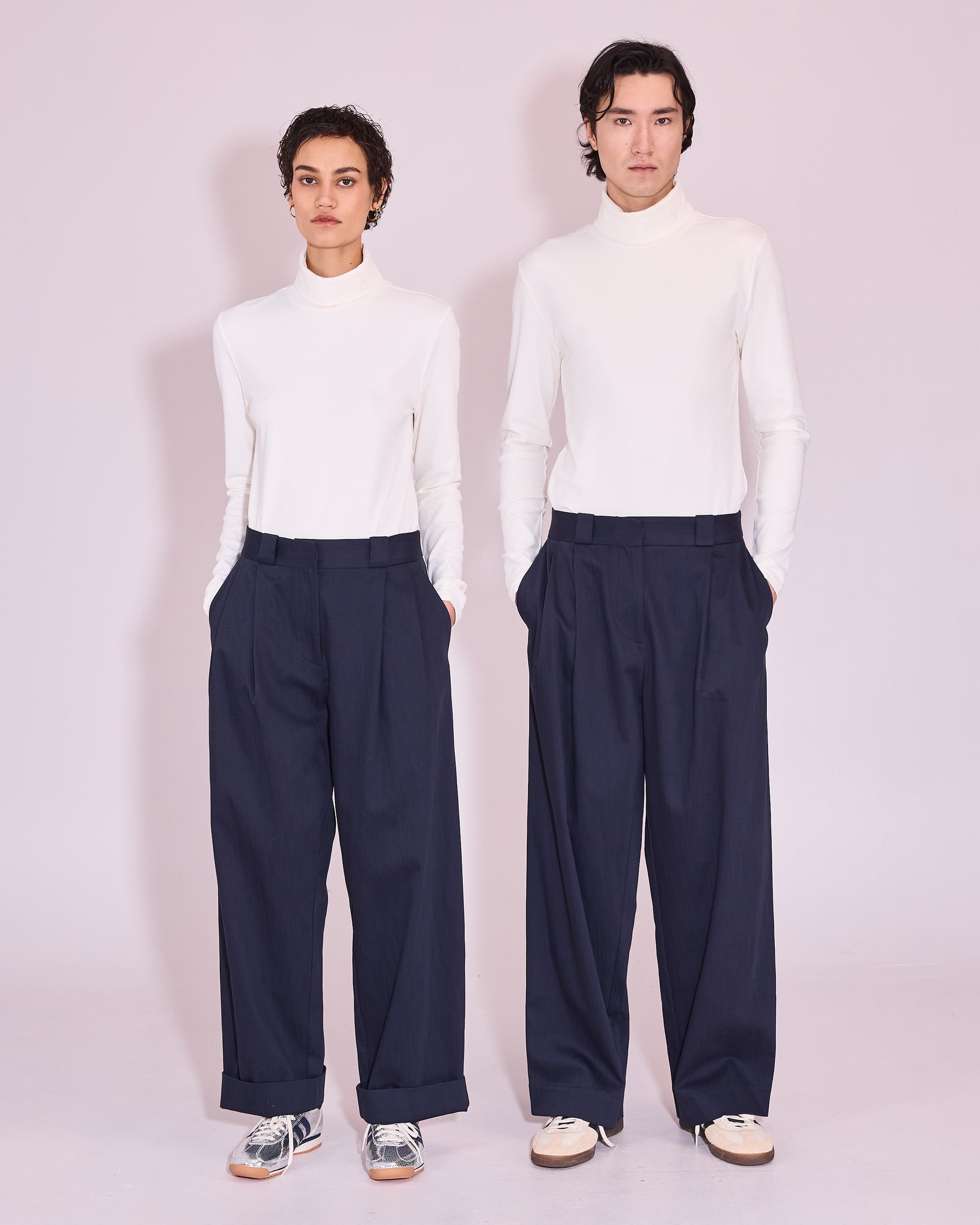 Gisely white turtleneck T-shirt