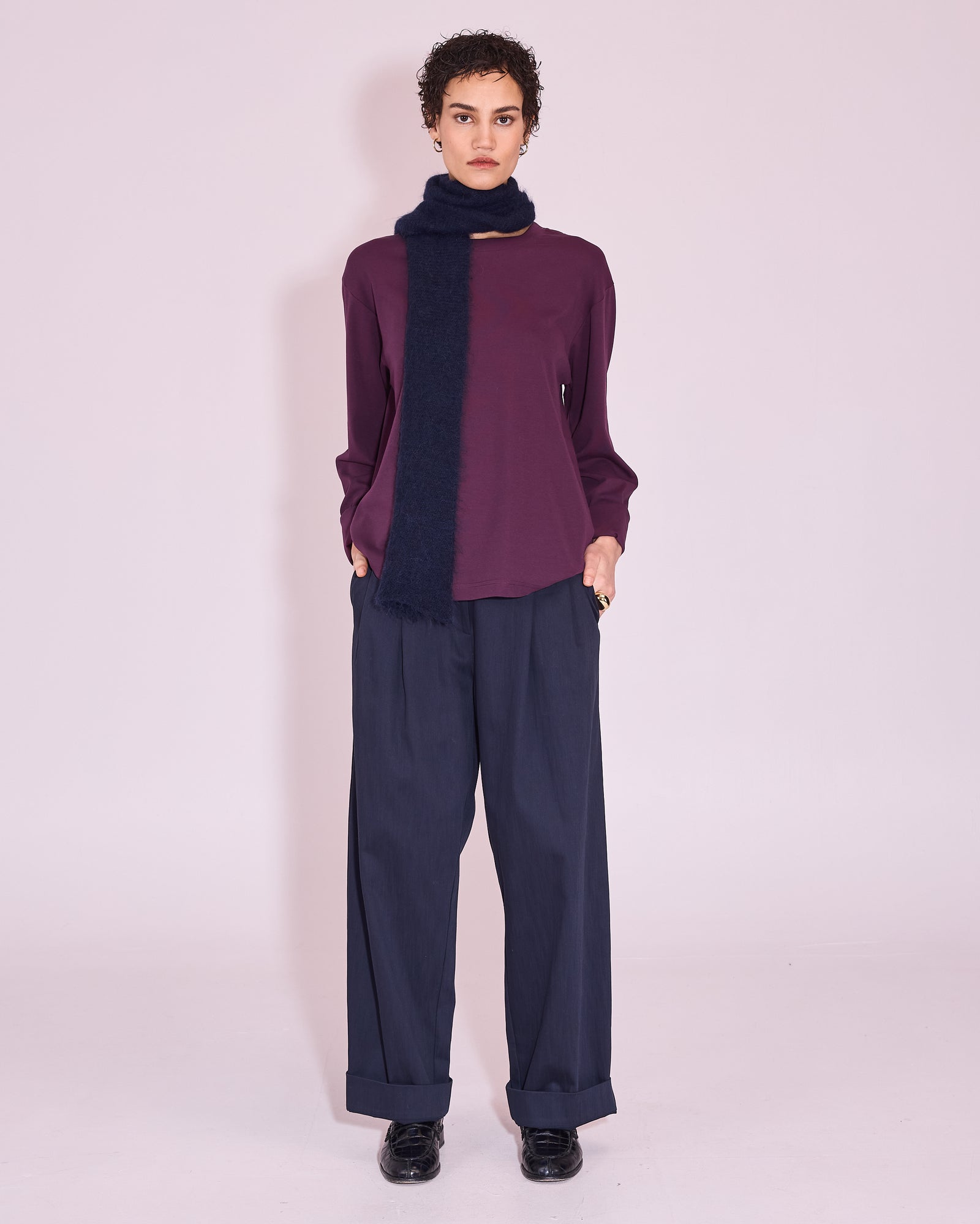 Geoff T-shirt  in plum