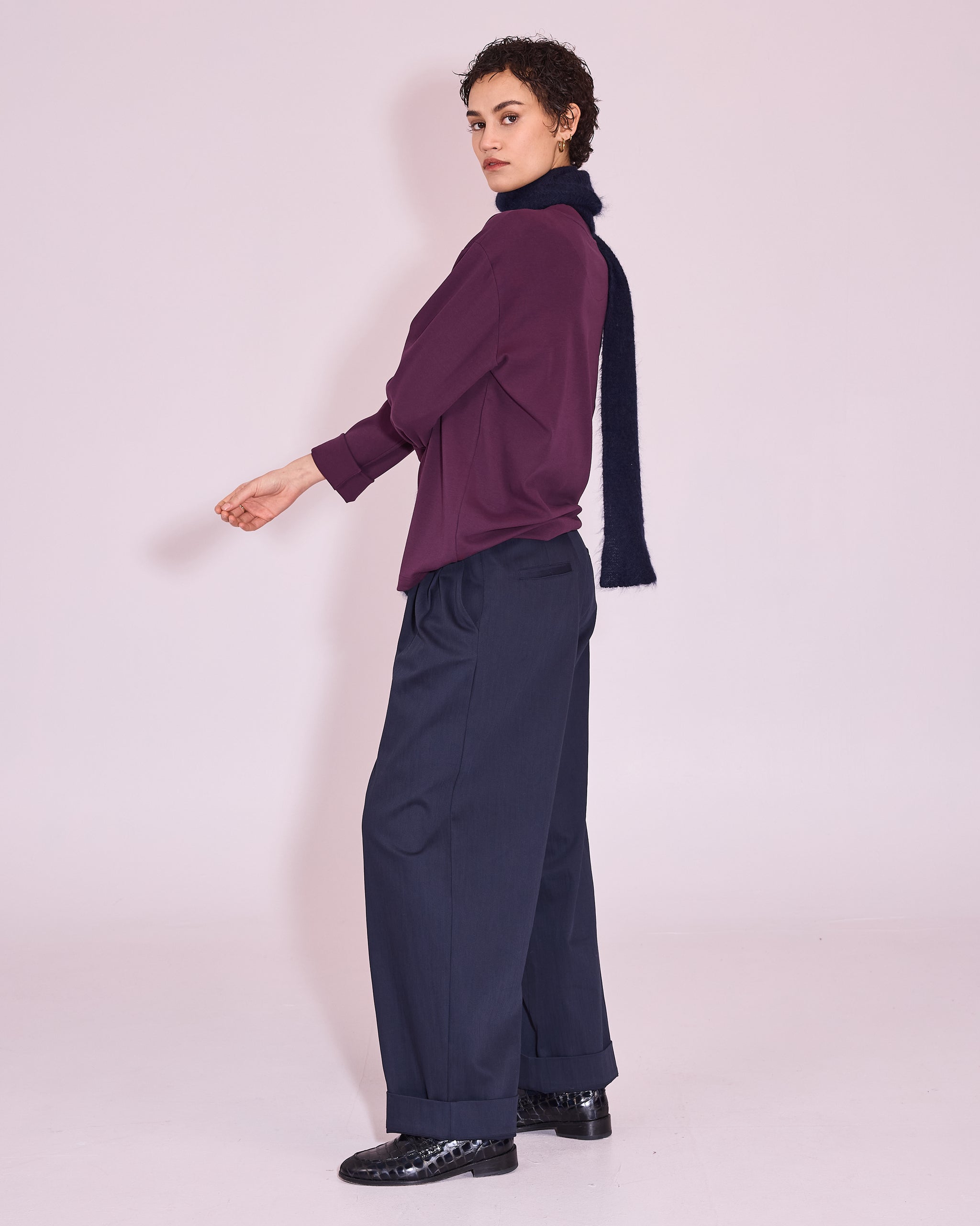 Geoff T-shirt  in plum