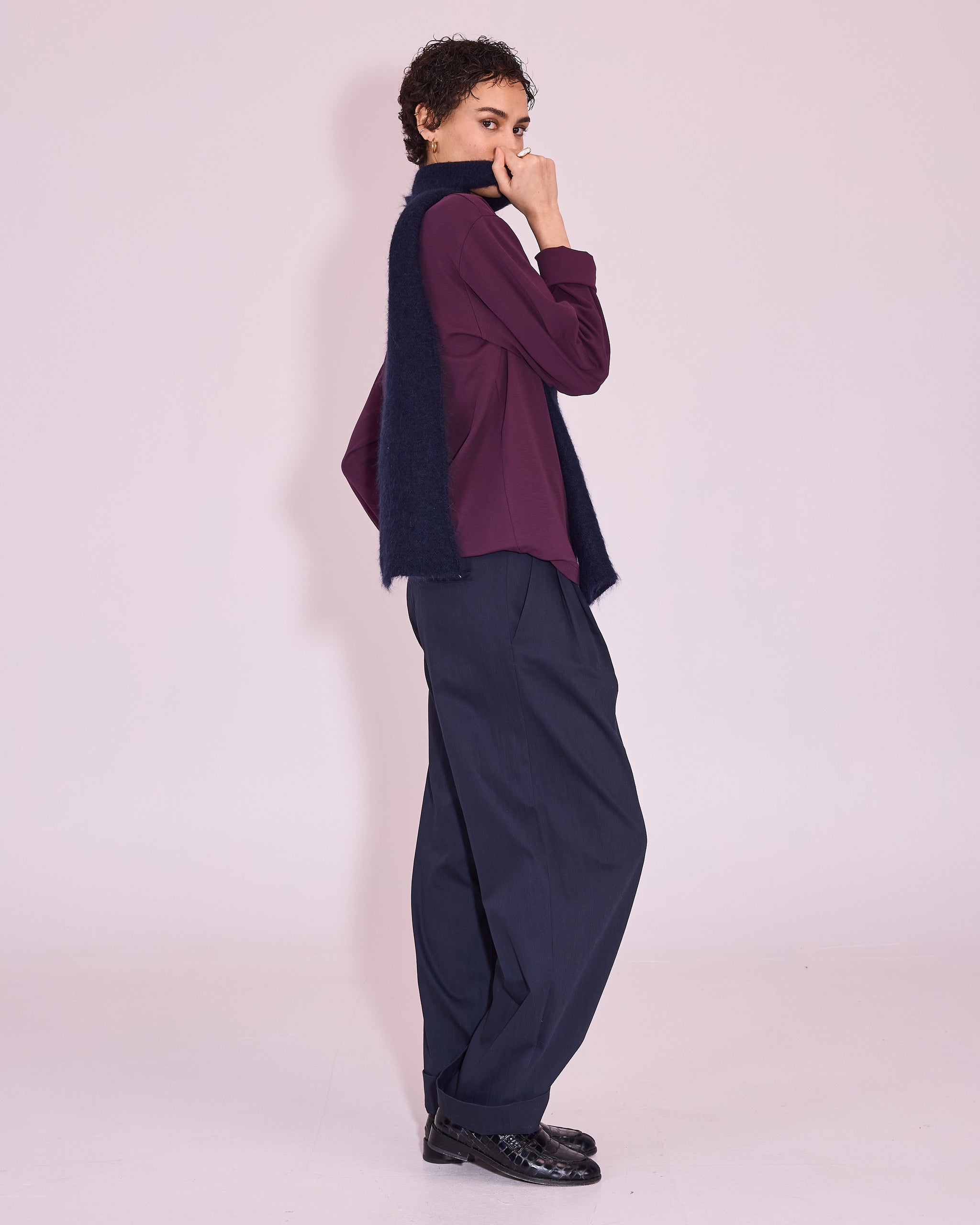 Geoff T-shirt  in plum