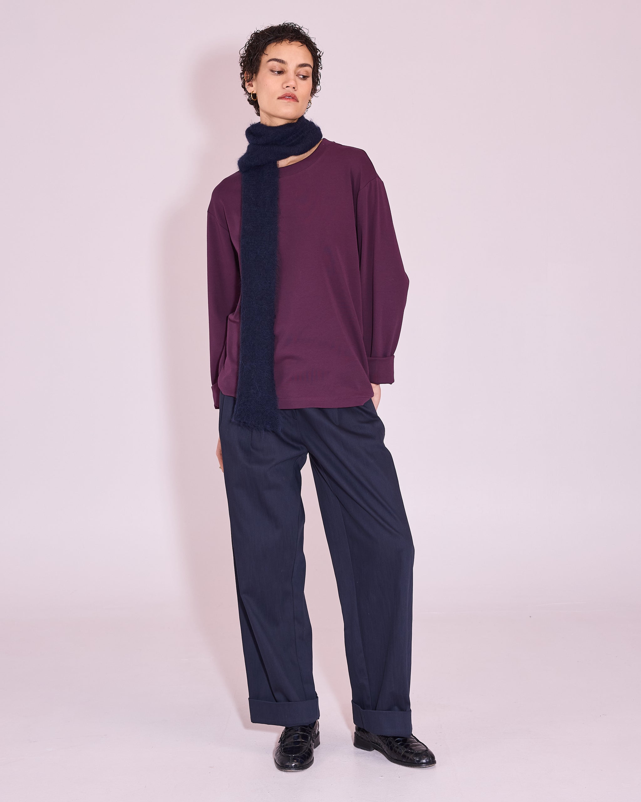Geoff T-shirt  in plum