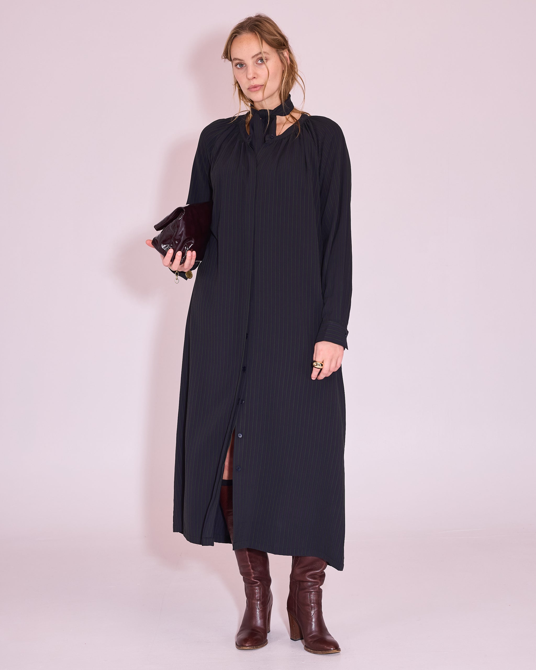 Jade dress in dark blue / green