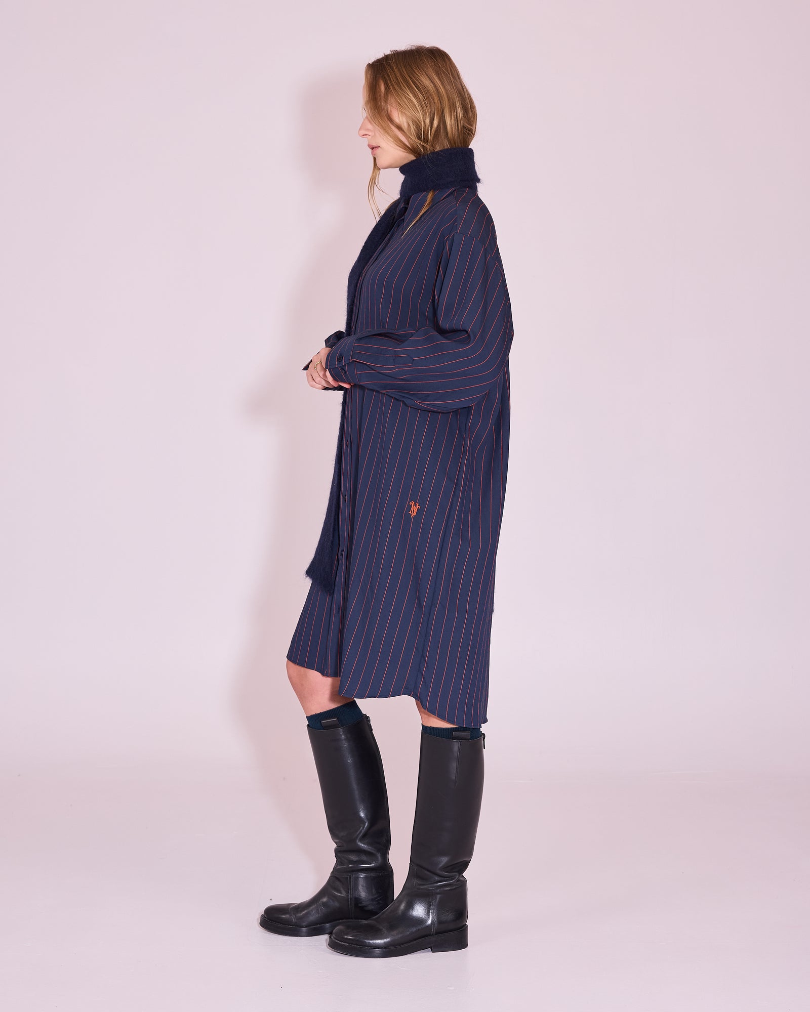 Juniper jurk in navy / bright red