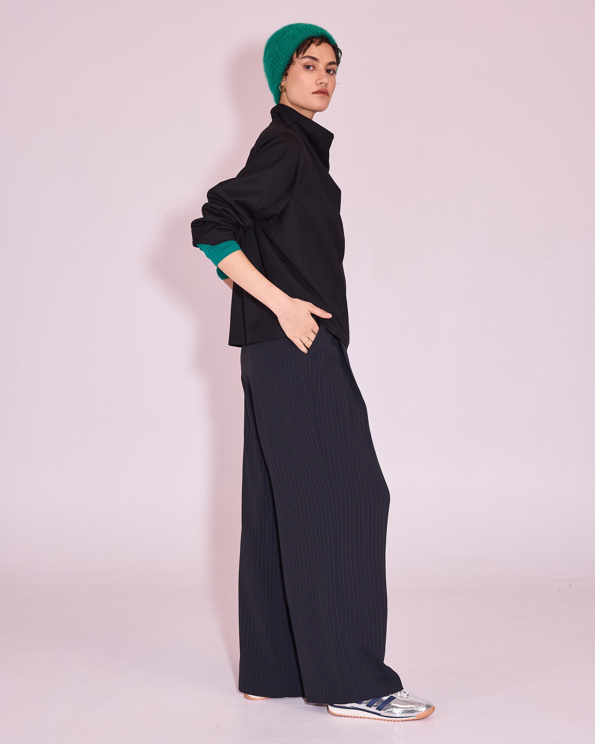 Jason zwarte wrap blouse