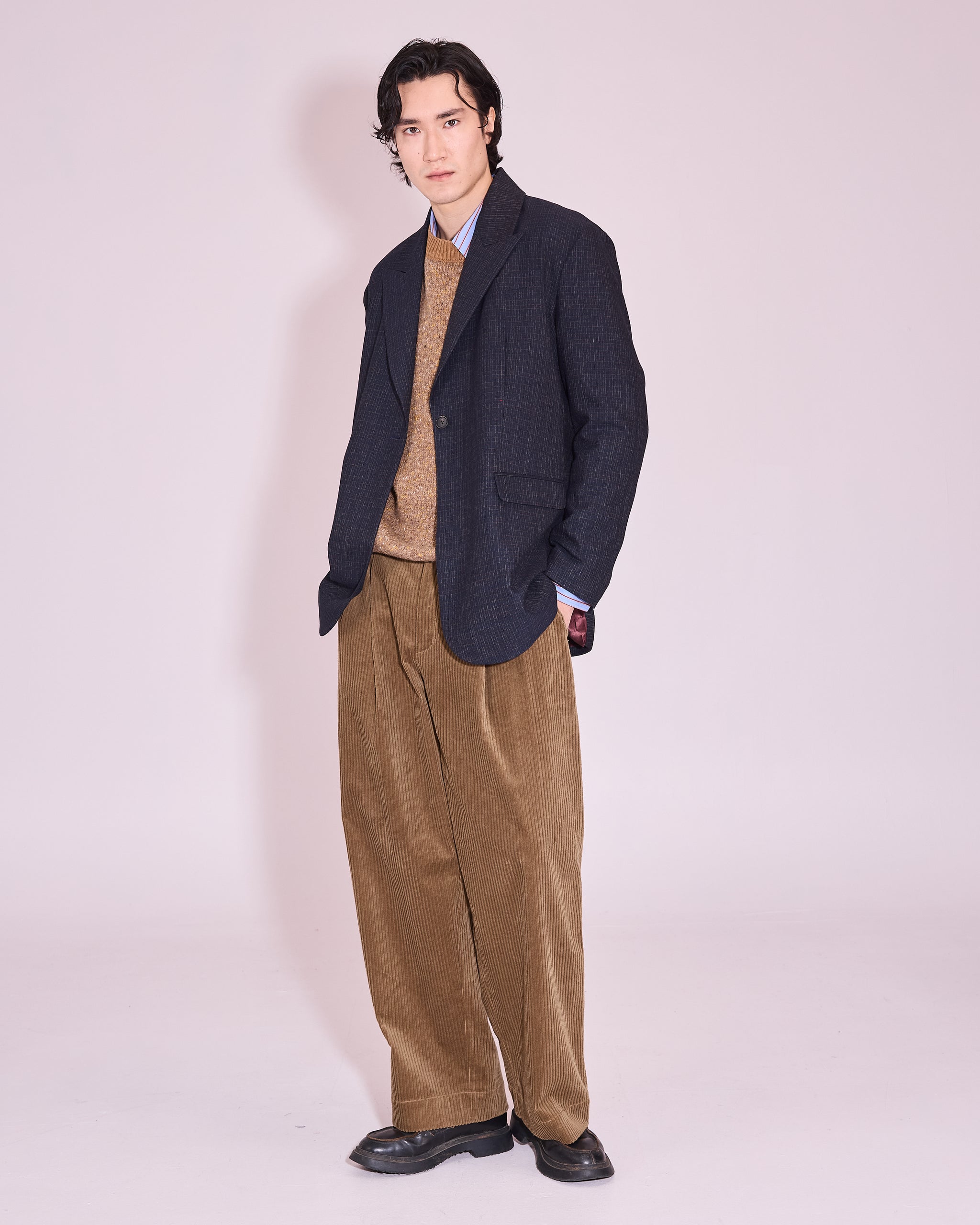 Jean-Paul blazer in navy / multi checks