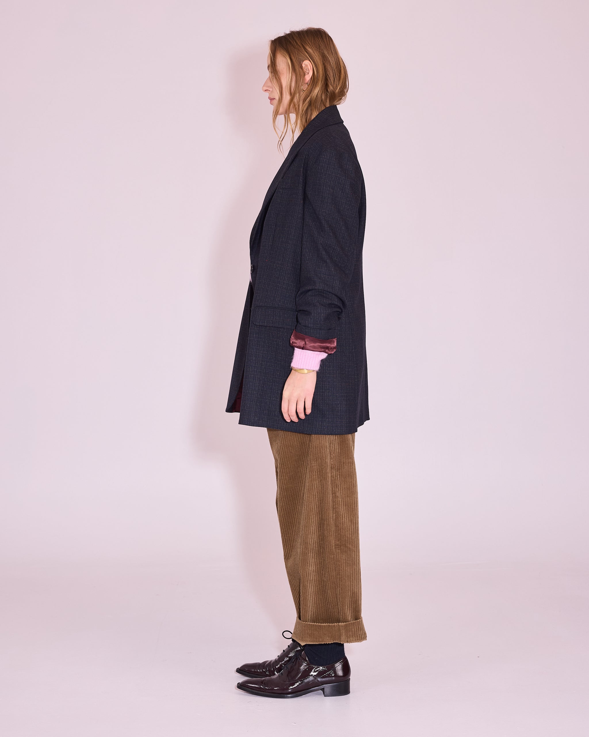Jean-Paul blazer in navy / multi checks