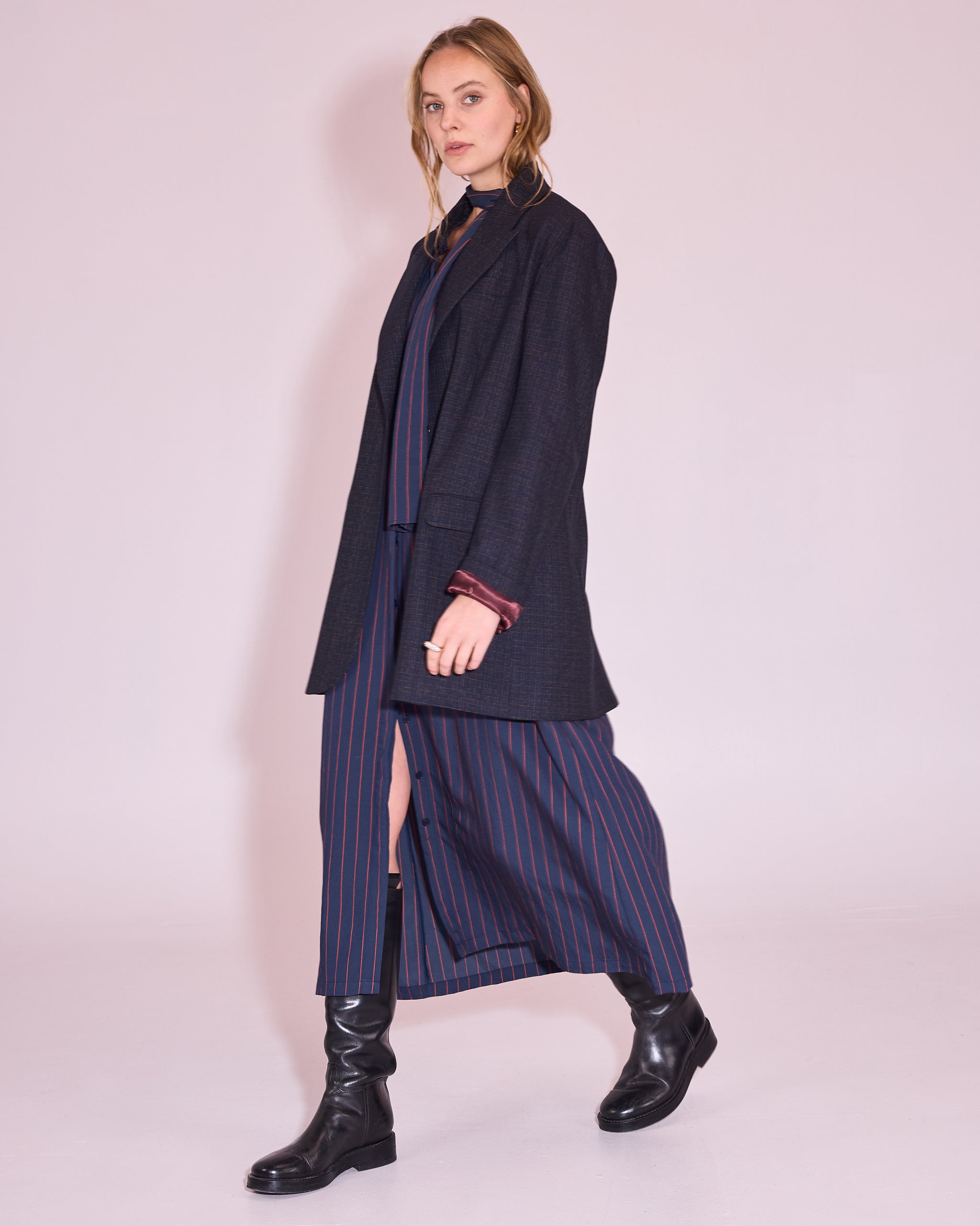 Jean-Paul blazer in navy / multi checks