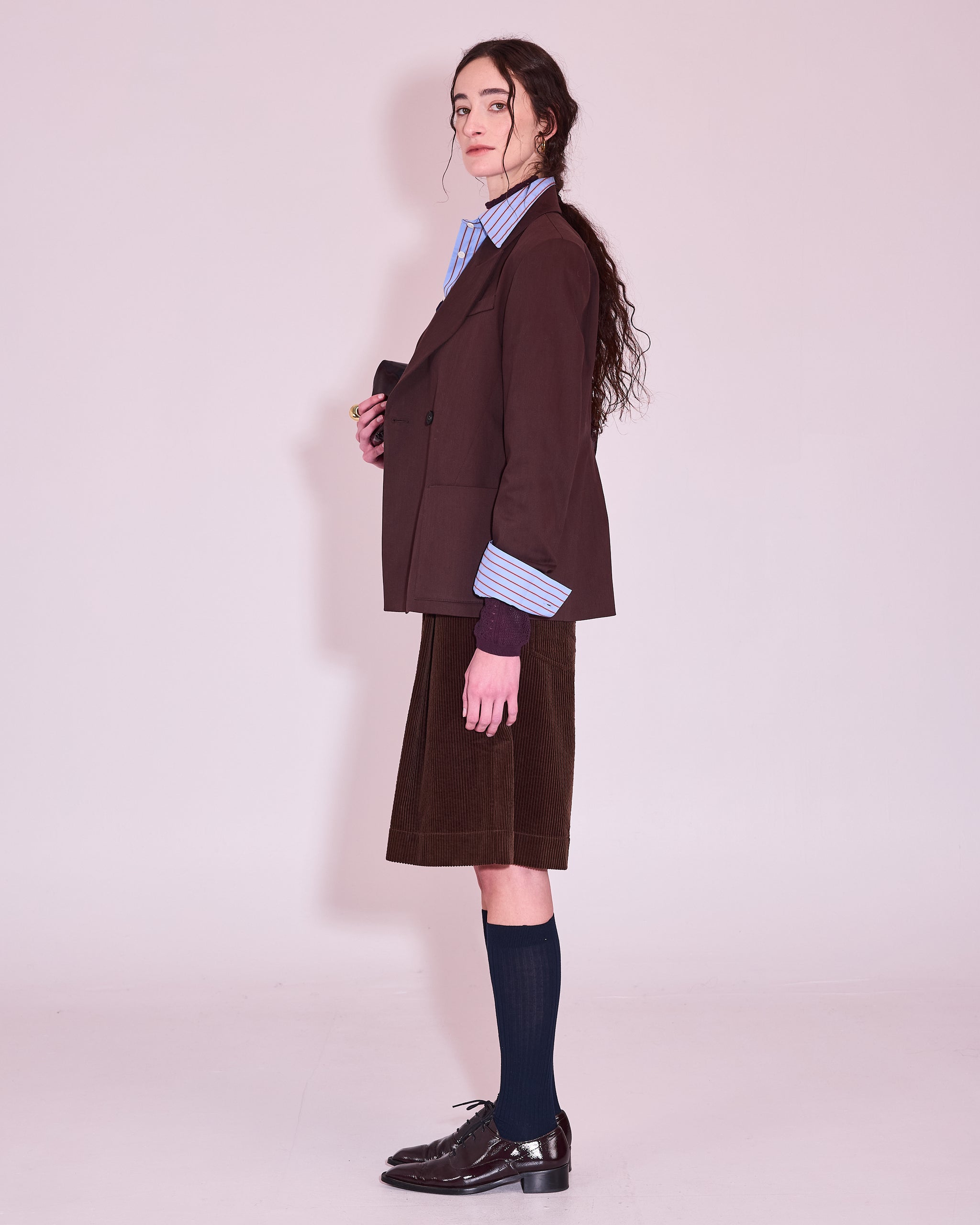 Davos blazer in dark chocolate