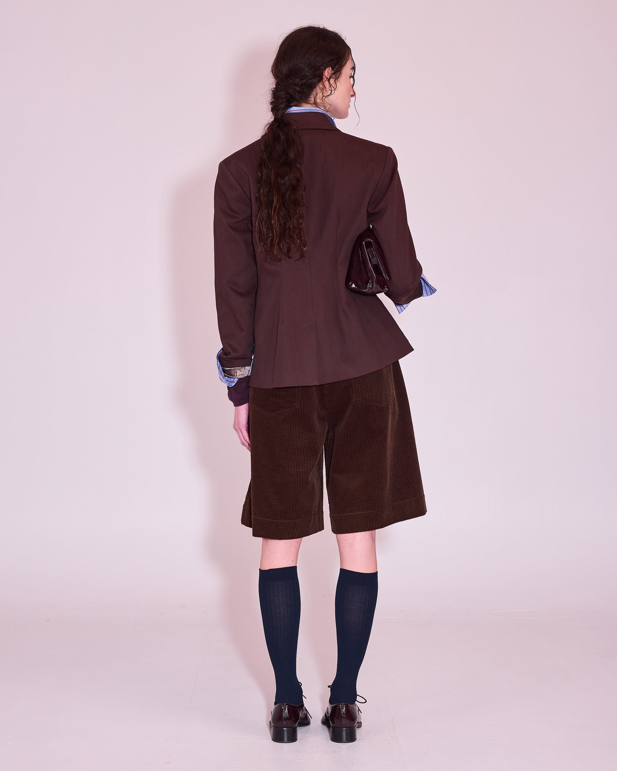 Davos blazer in dark chocolate