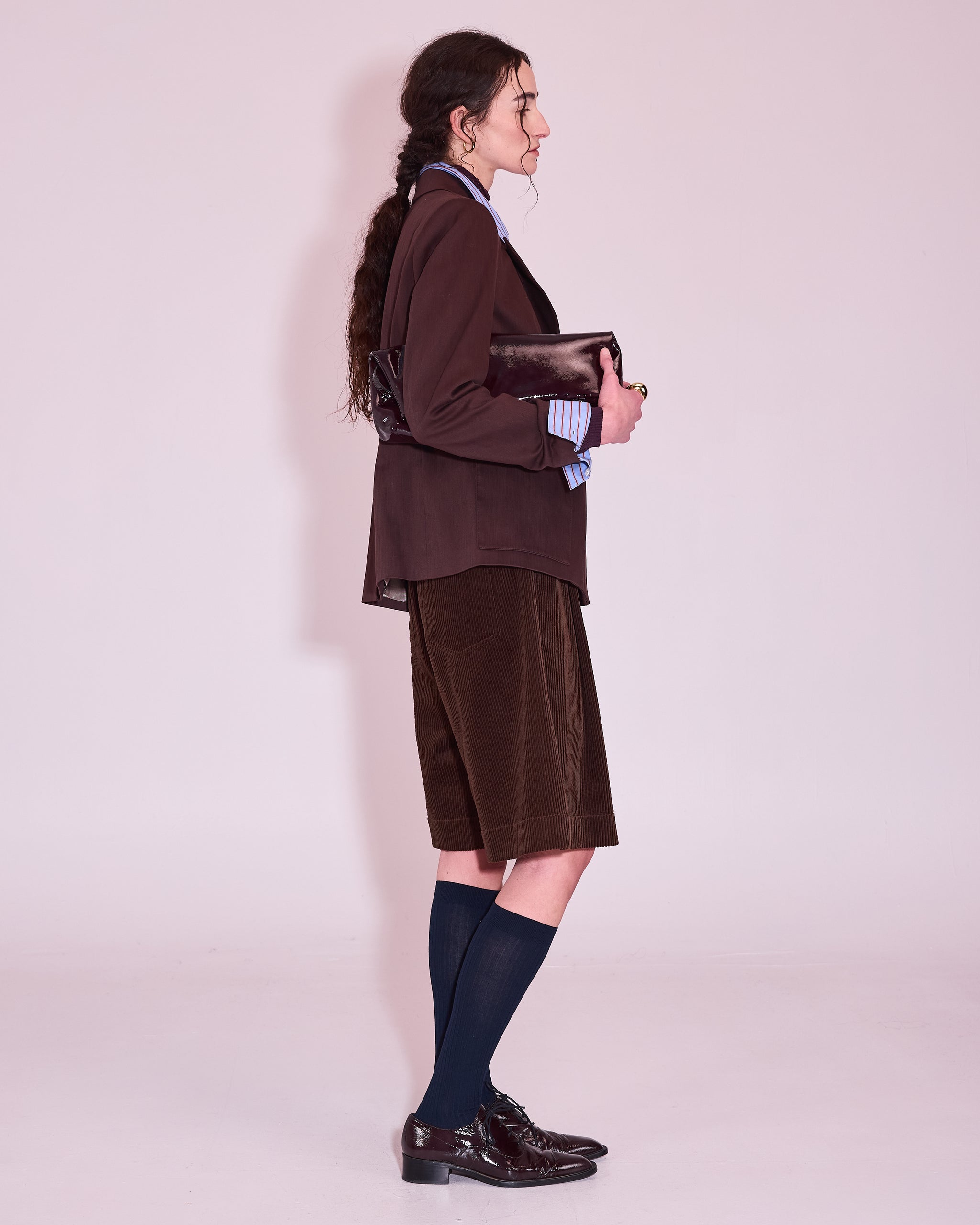 Davos blazer in dark chocolate