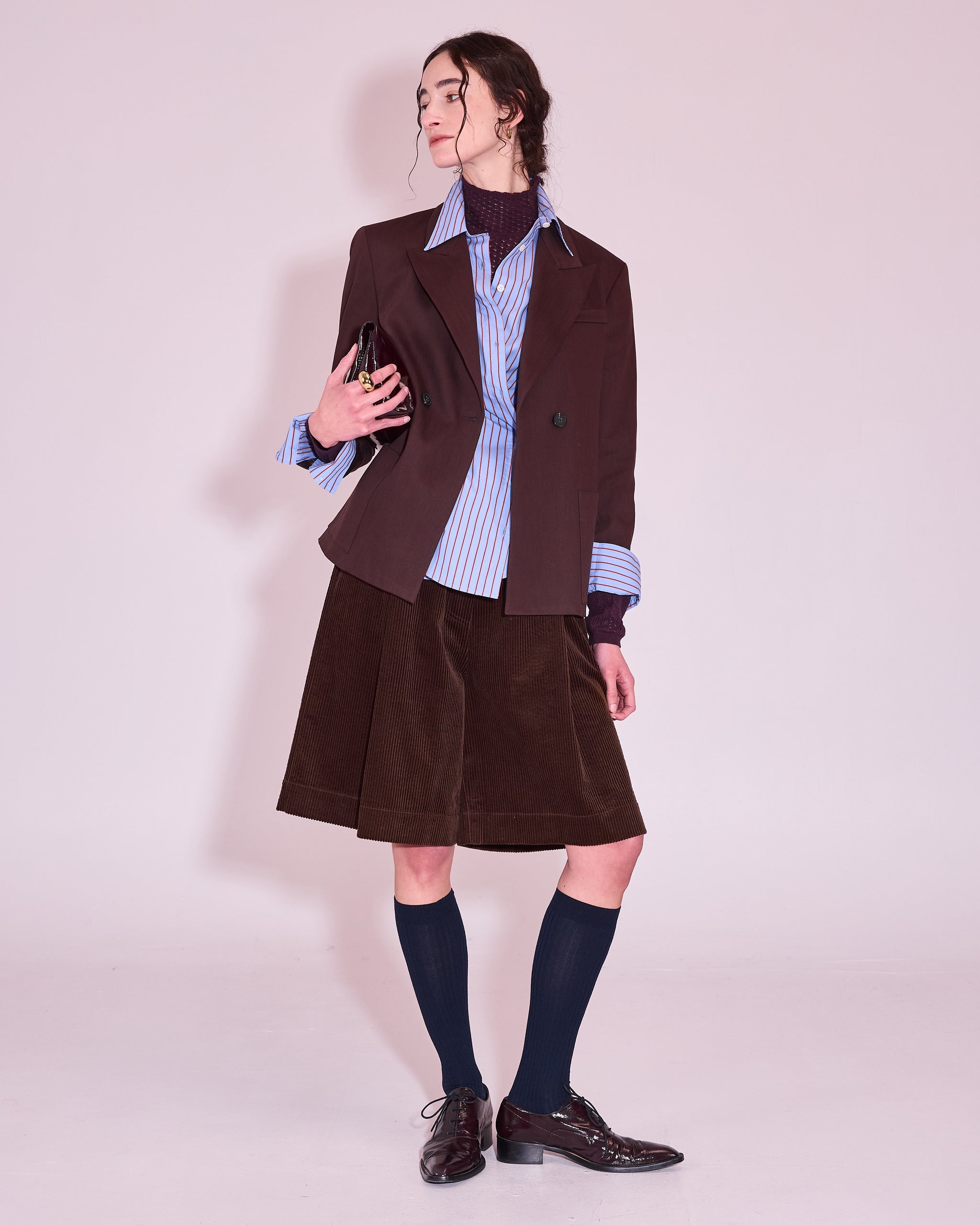 Davos blazer in dark chocolate