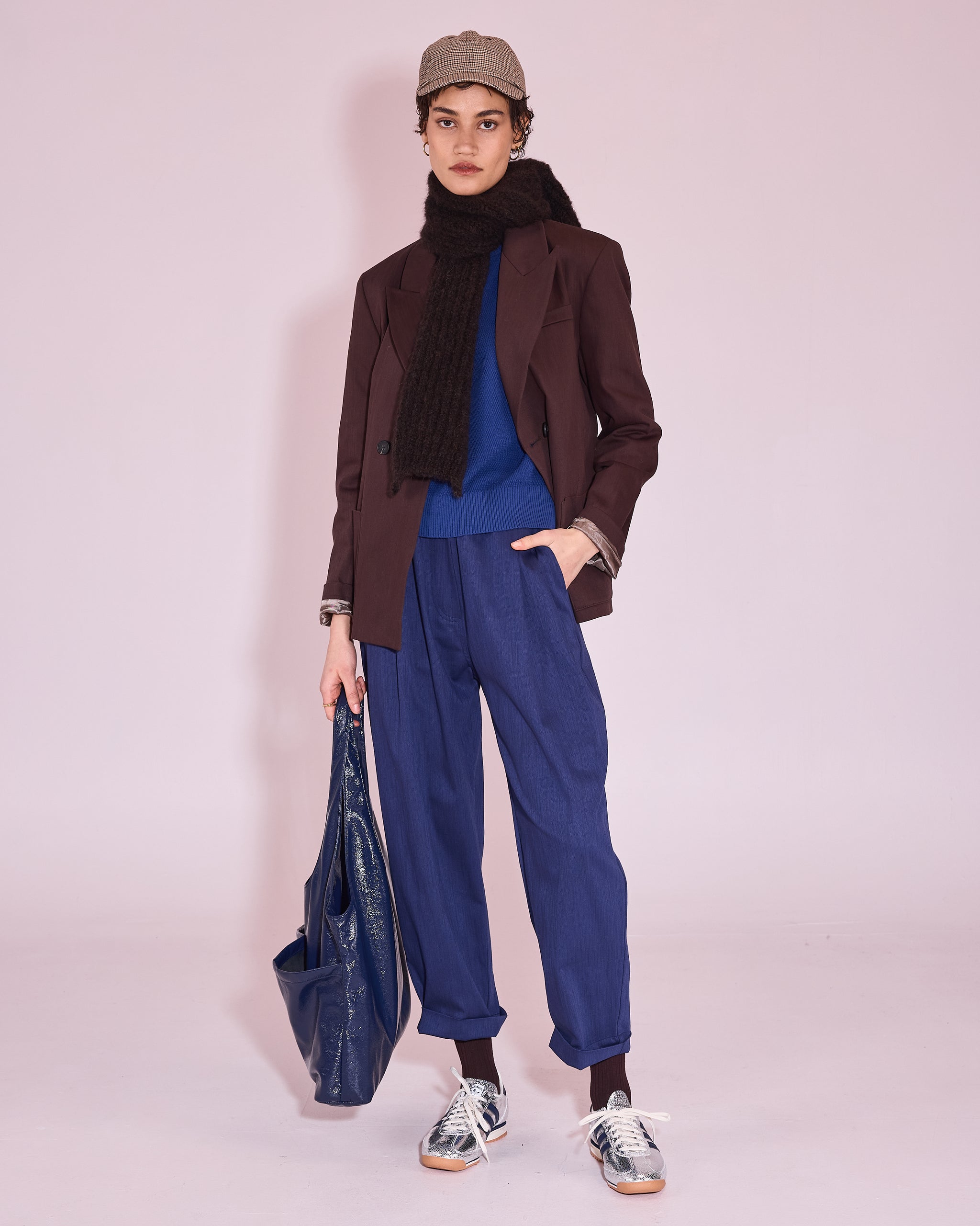 Davos blazer in dark chocolate