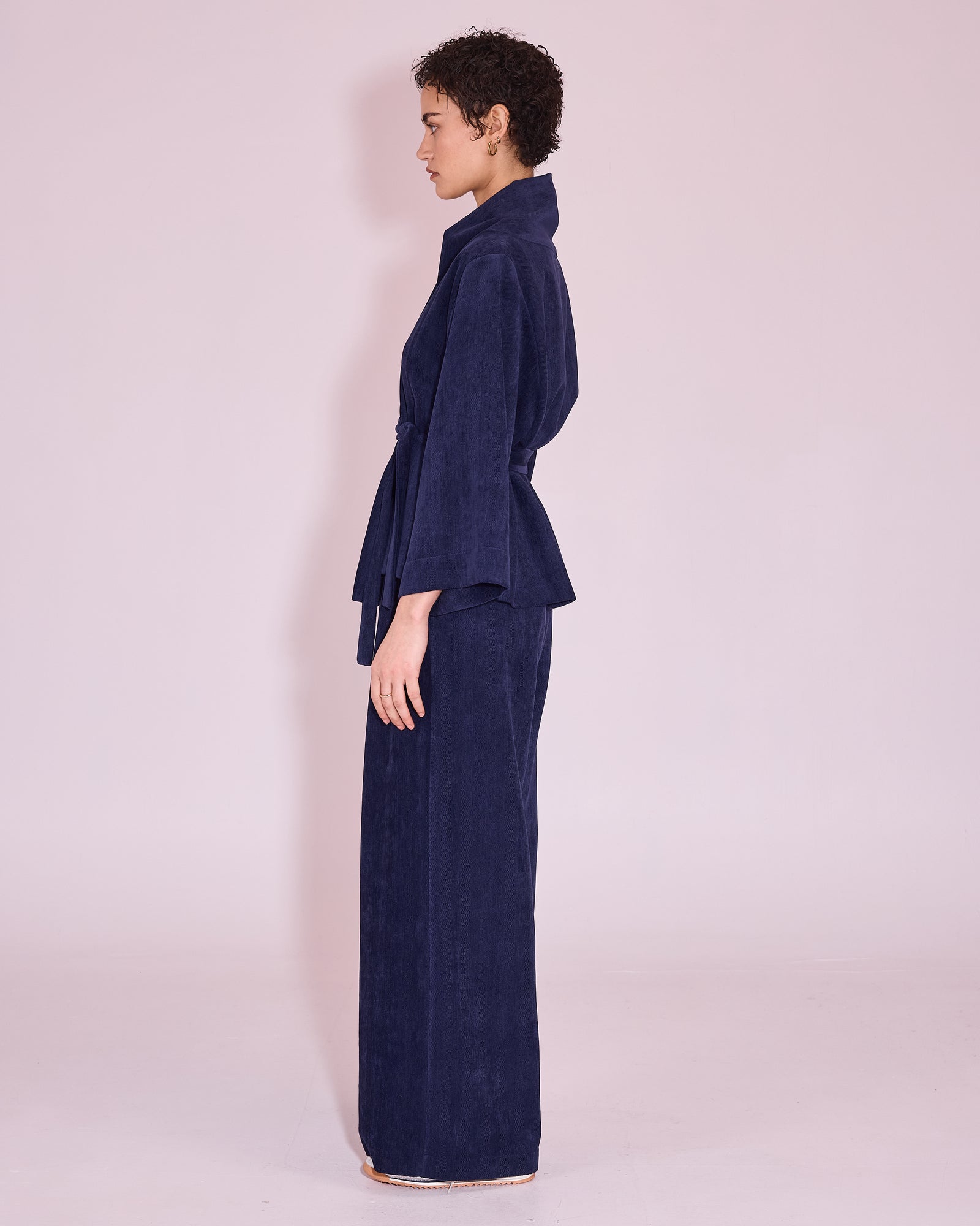 Ediz kimono in deep cobalt