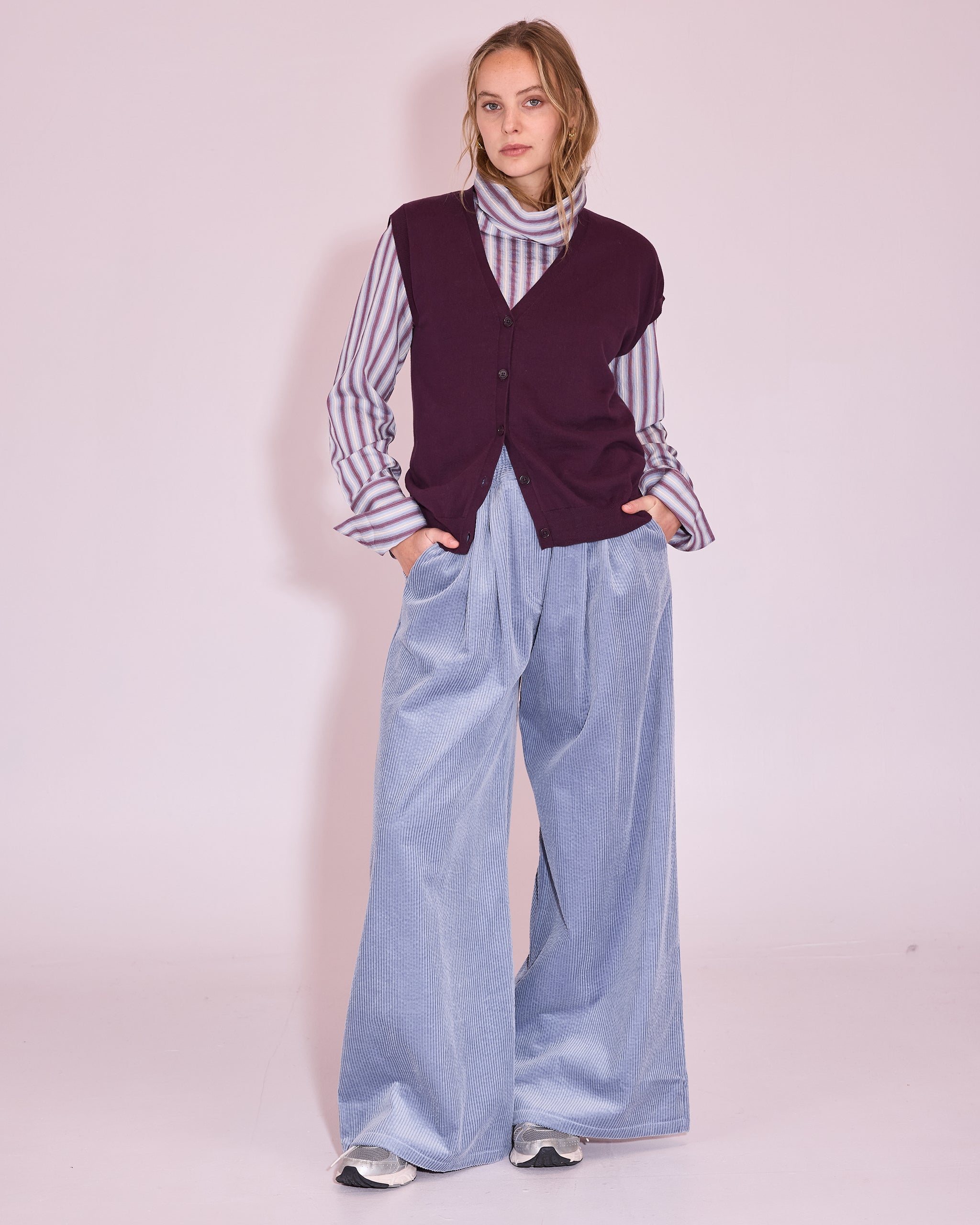 Jaipur gilet in plum