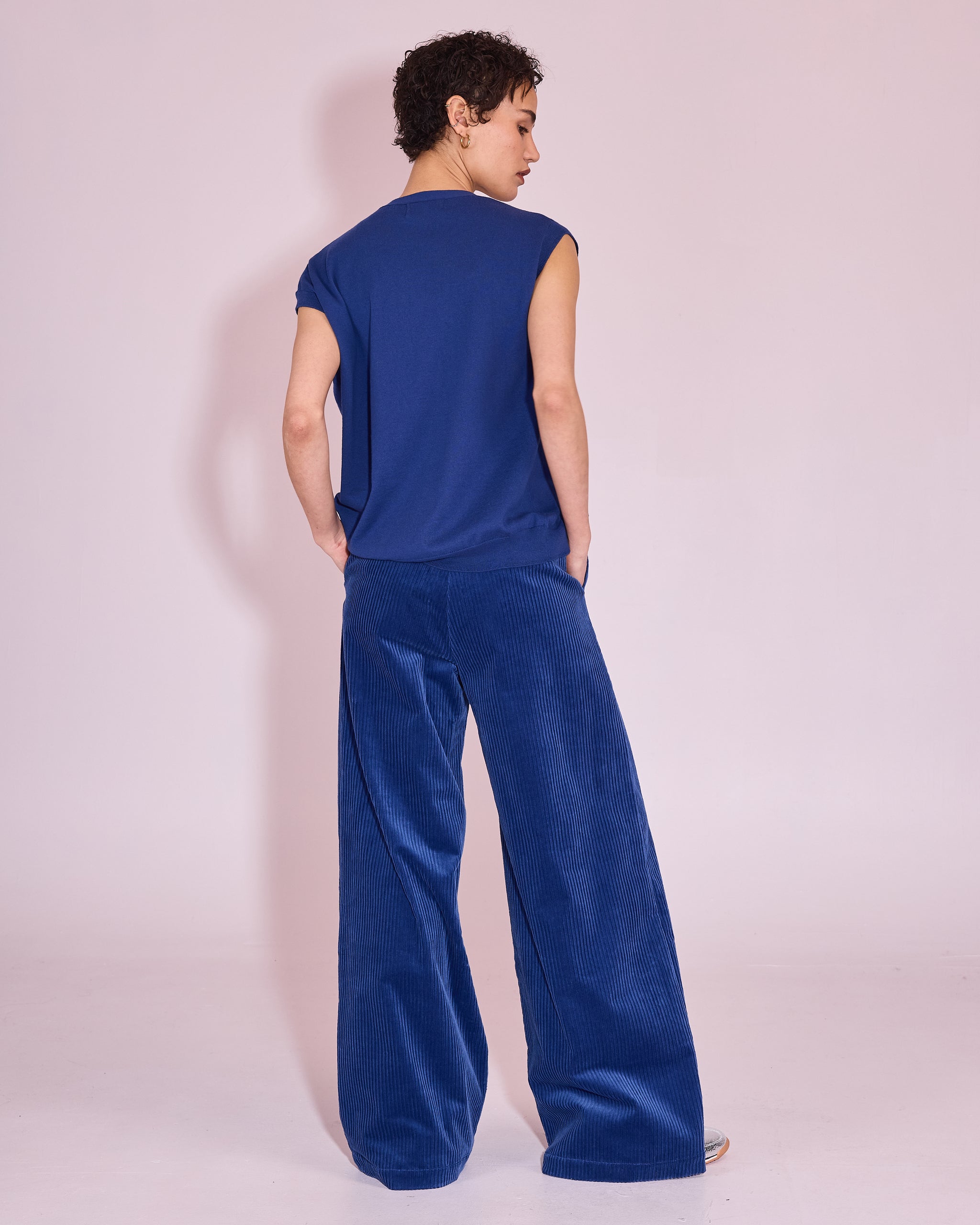 Jaipur gilet in blue quartz