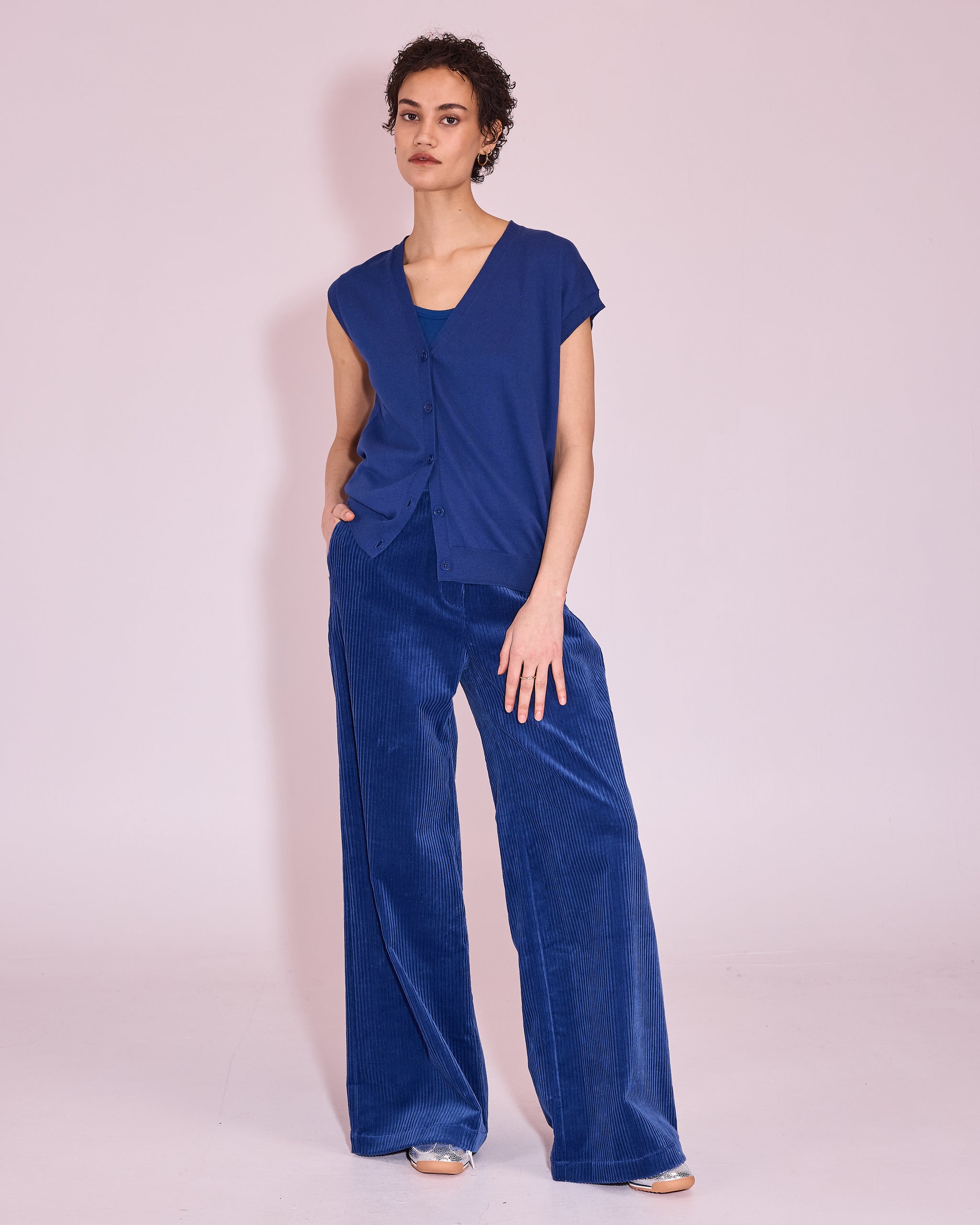 Jaipur gilet in blue quartz