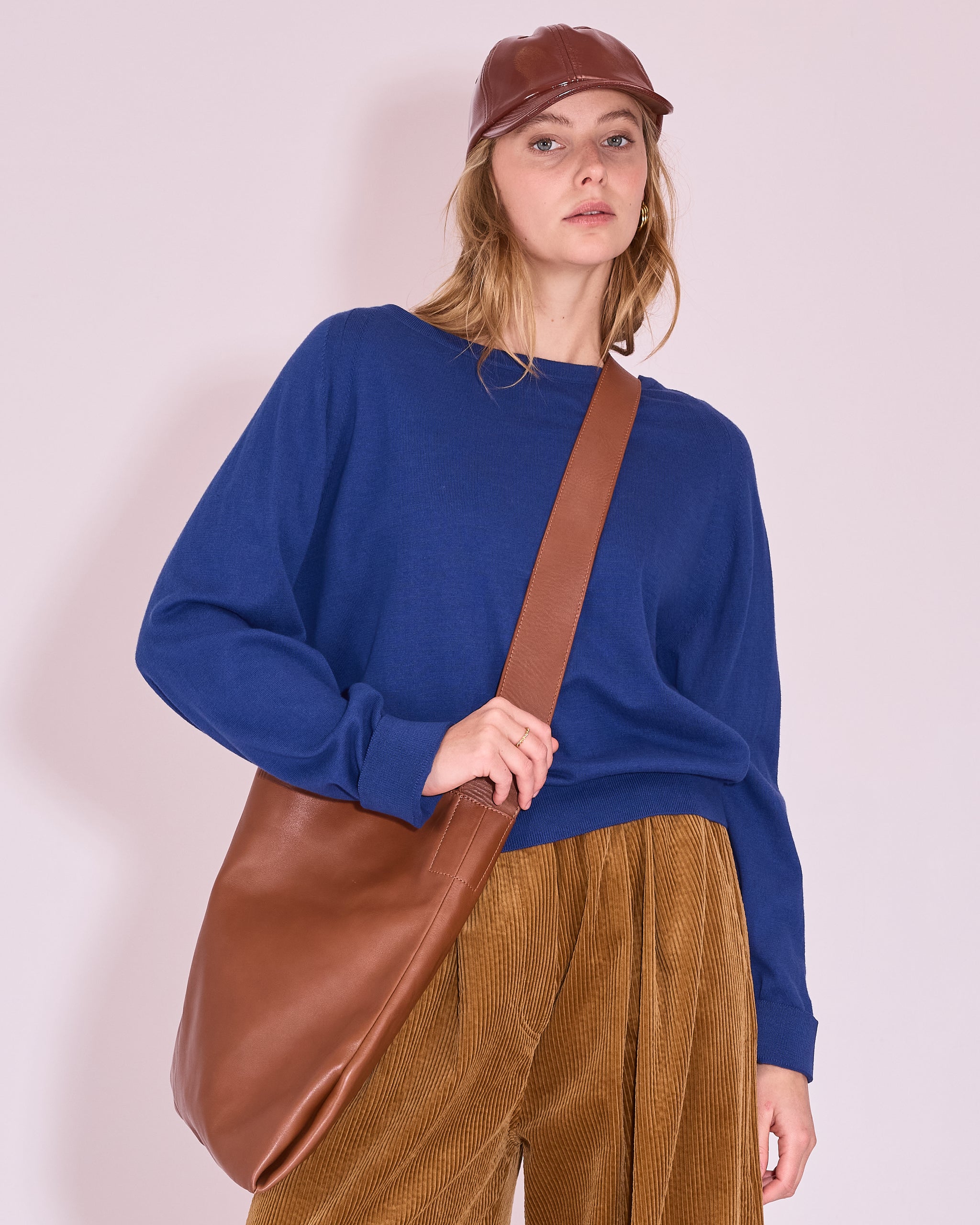 Honfleur knitted sweater in blue quartz