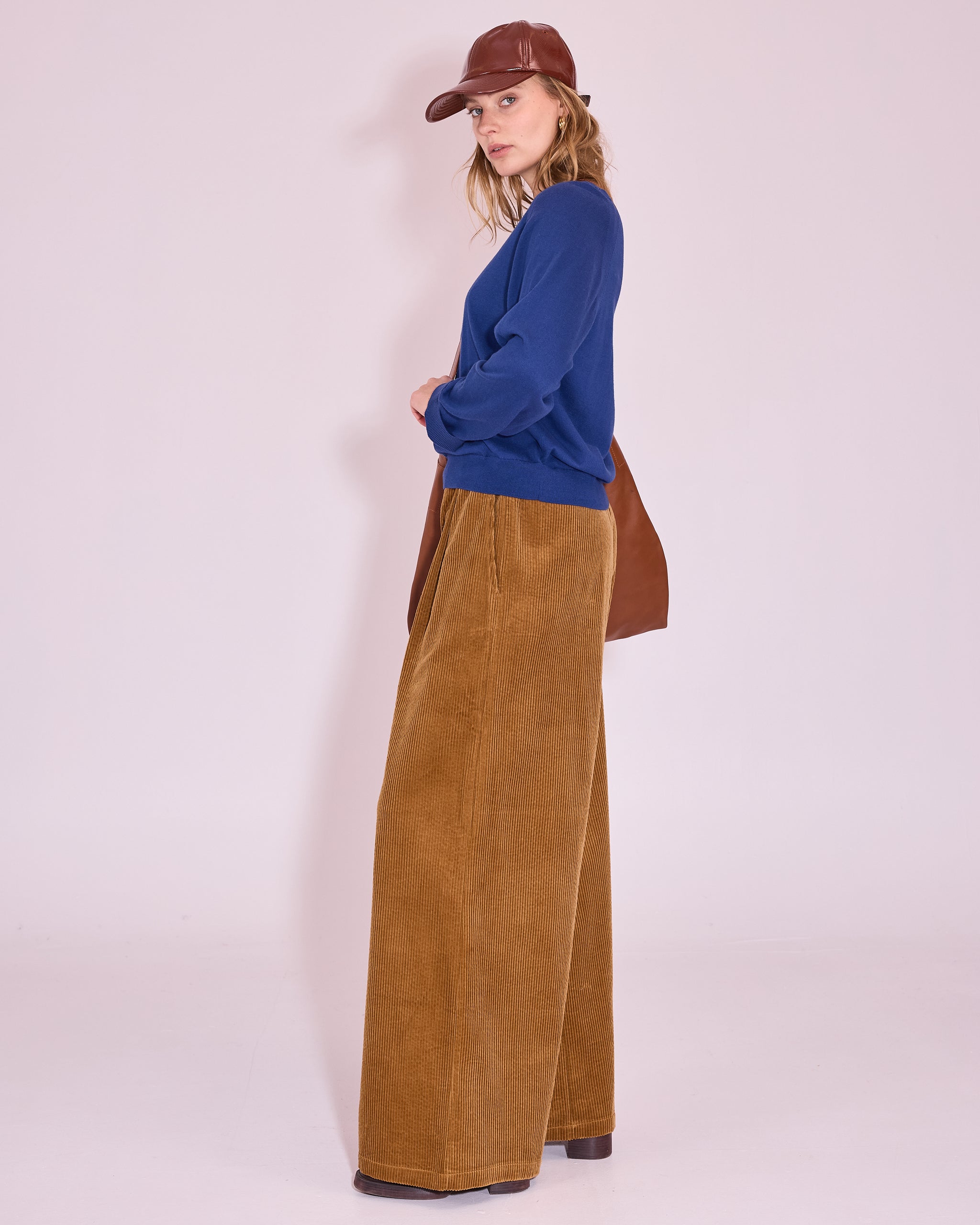 Honfleur knitted sweater in blue quartz