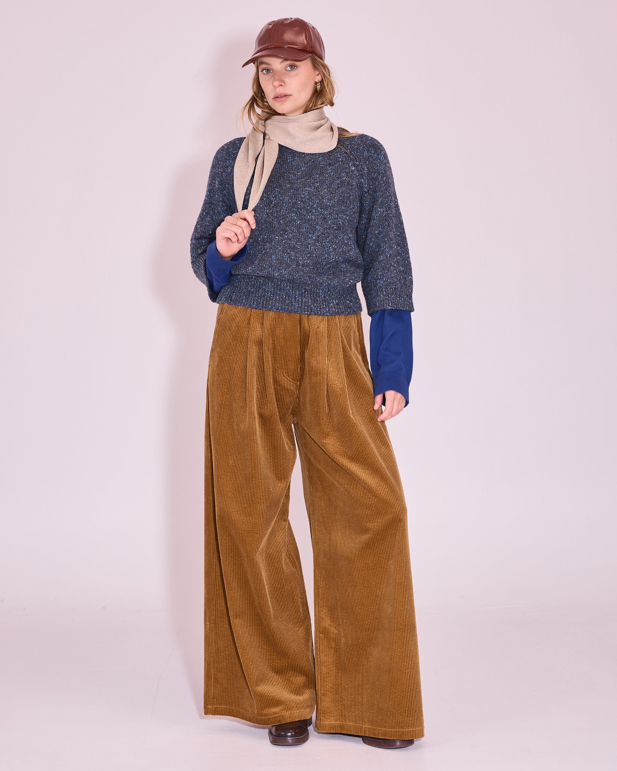 Honfleur knitted sweater in blue quartz