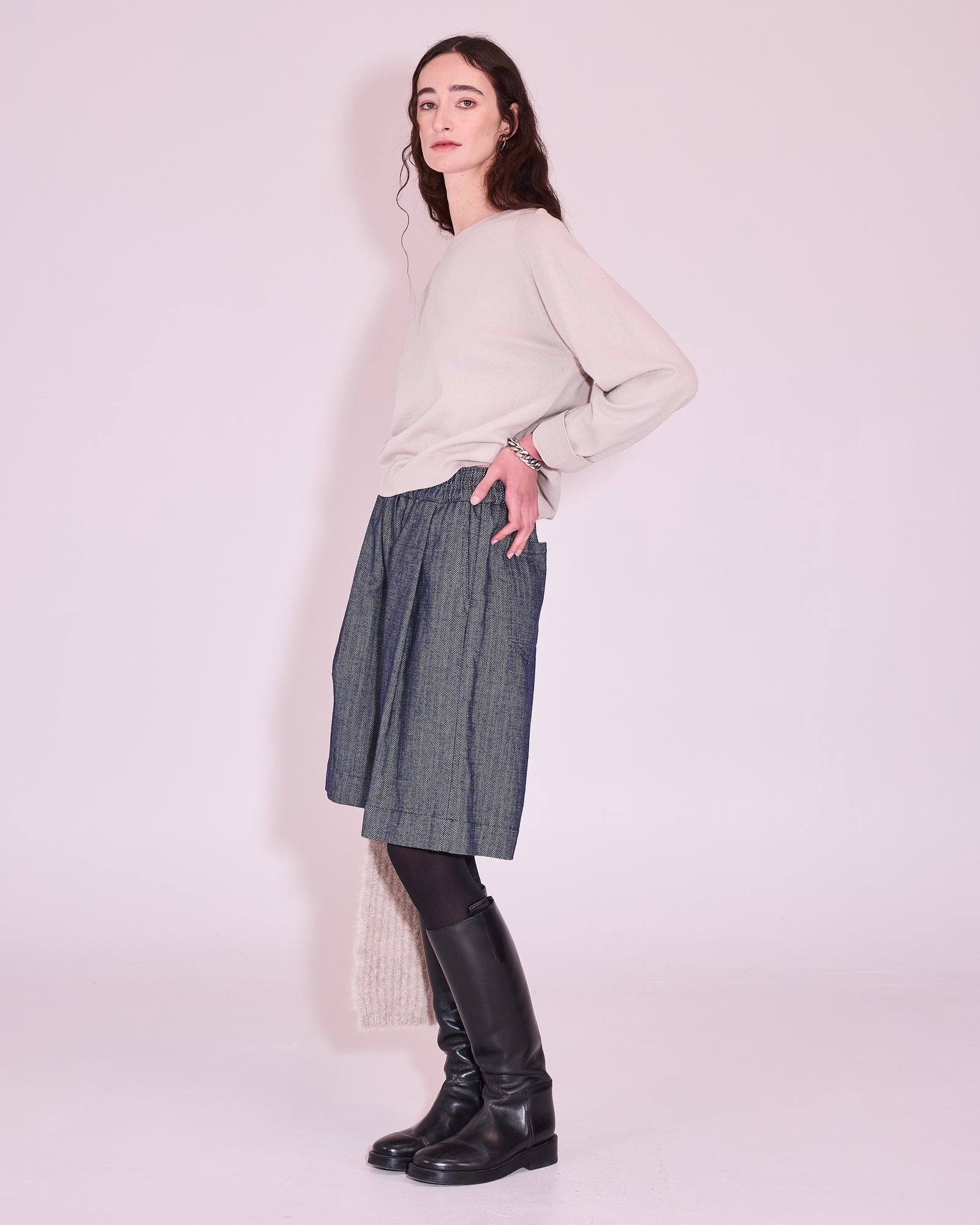 Honfleur knitted sweater in stone