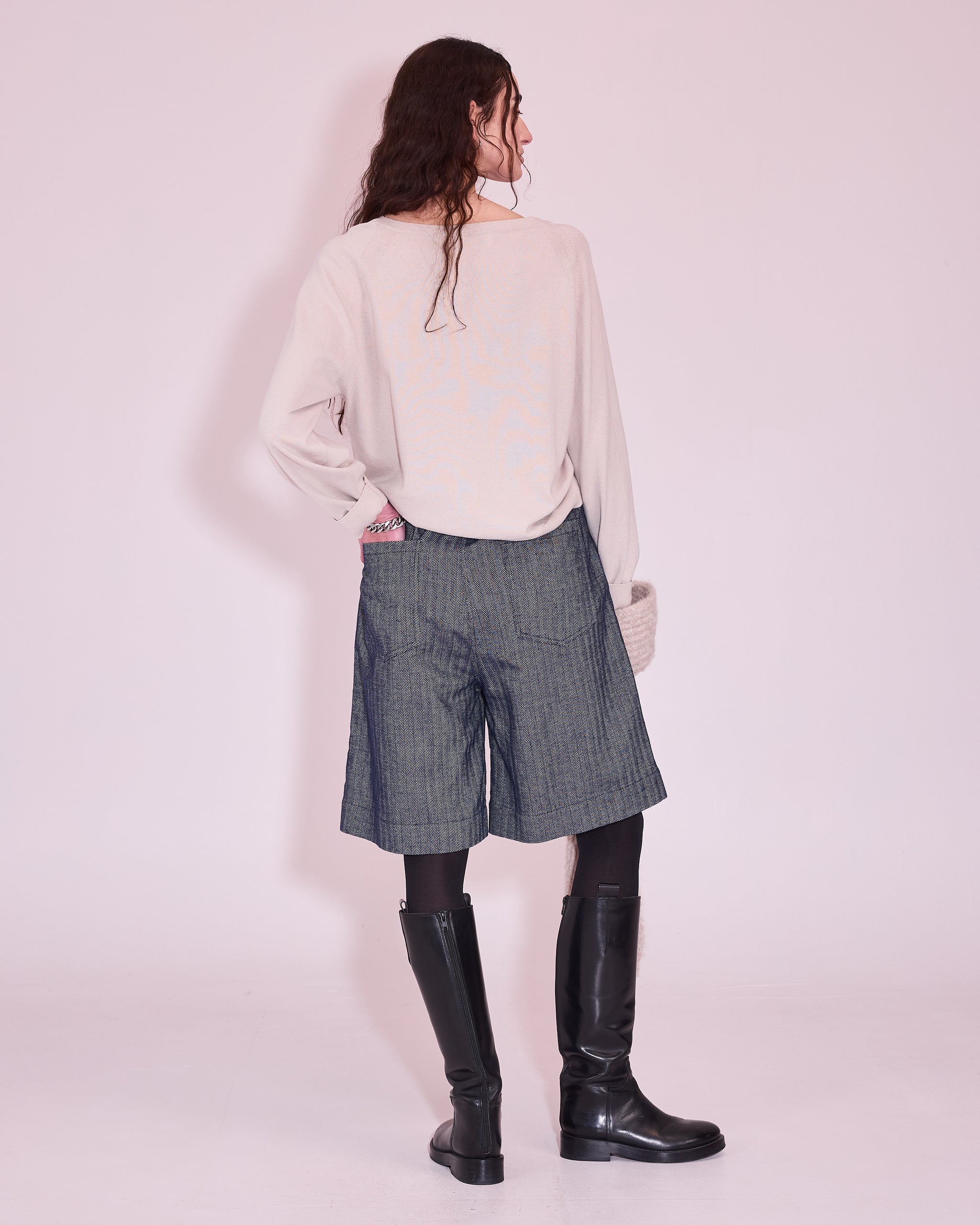 Honfleur knitted sweater in stone