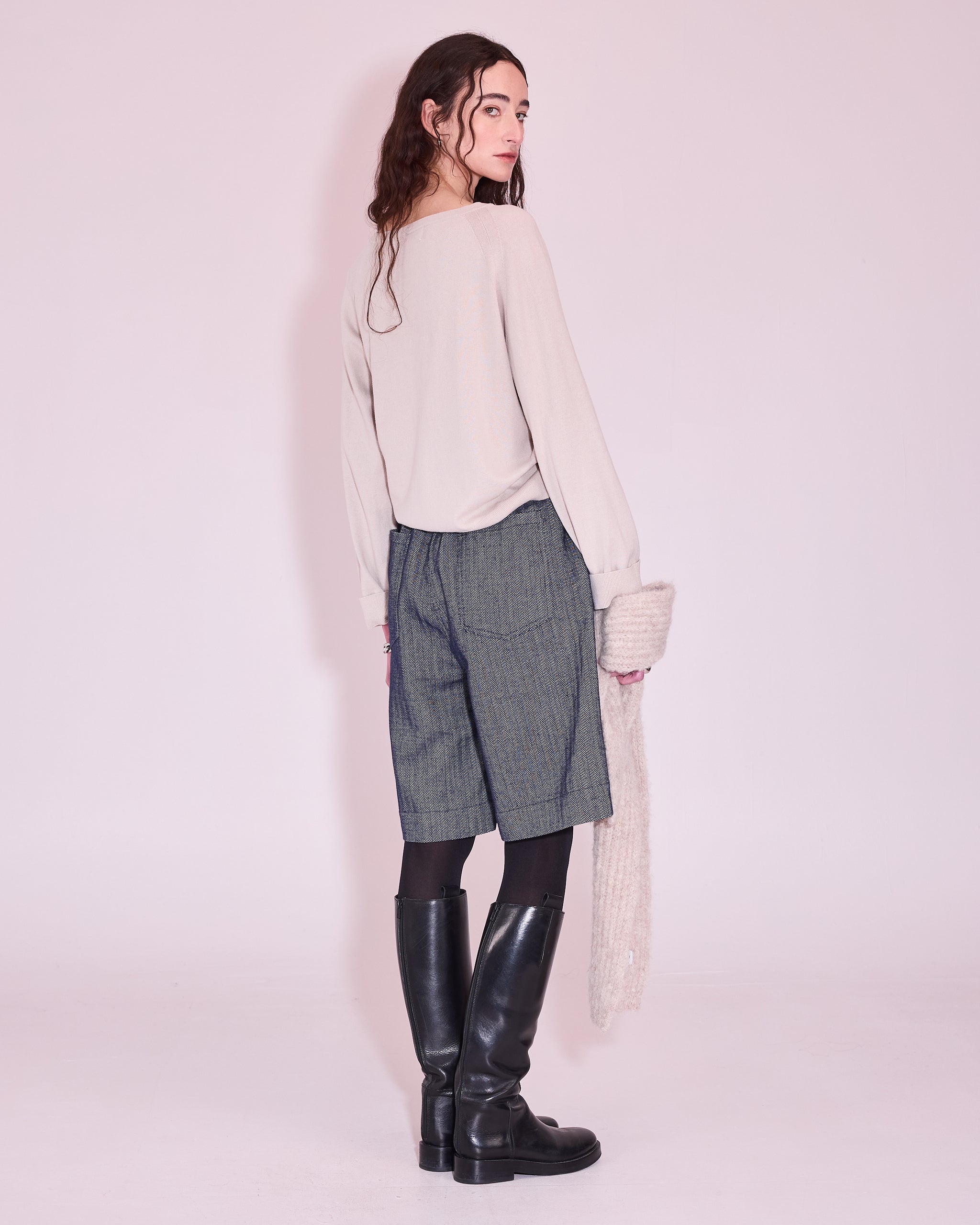 Honfleur knitted sweater in stone