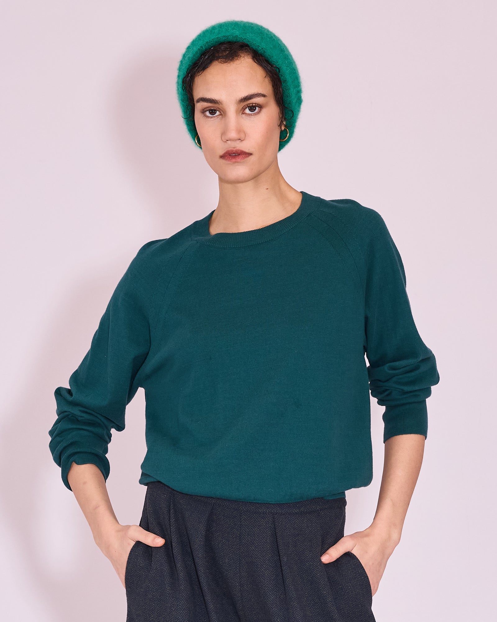 Java knitted sweater in forest