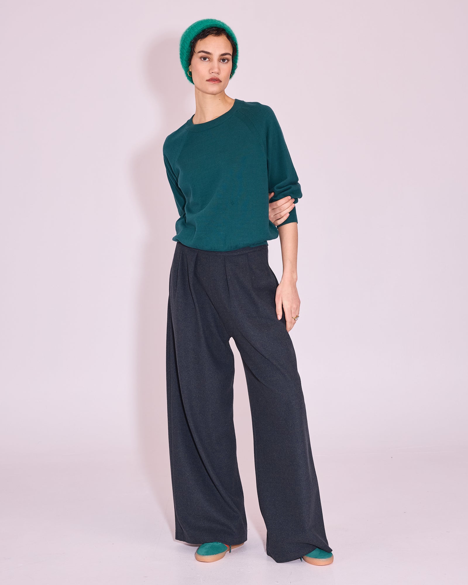 Java knitted sweater in forest
