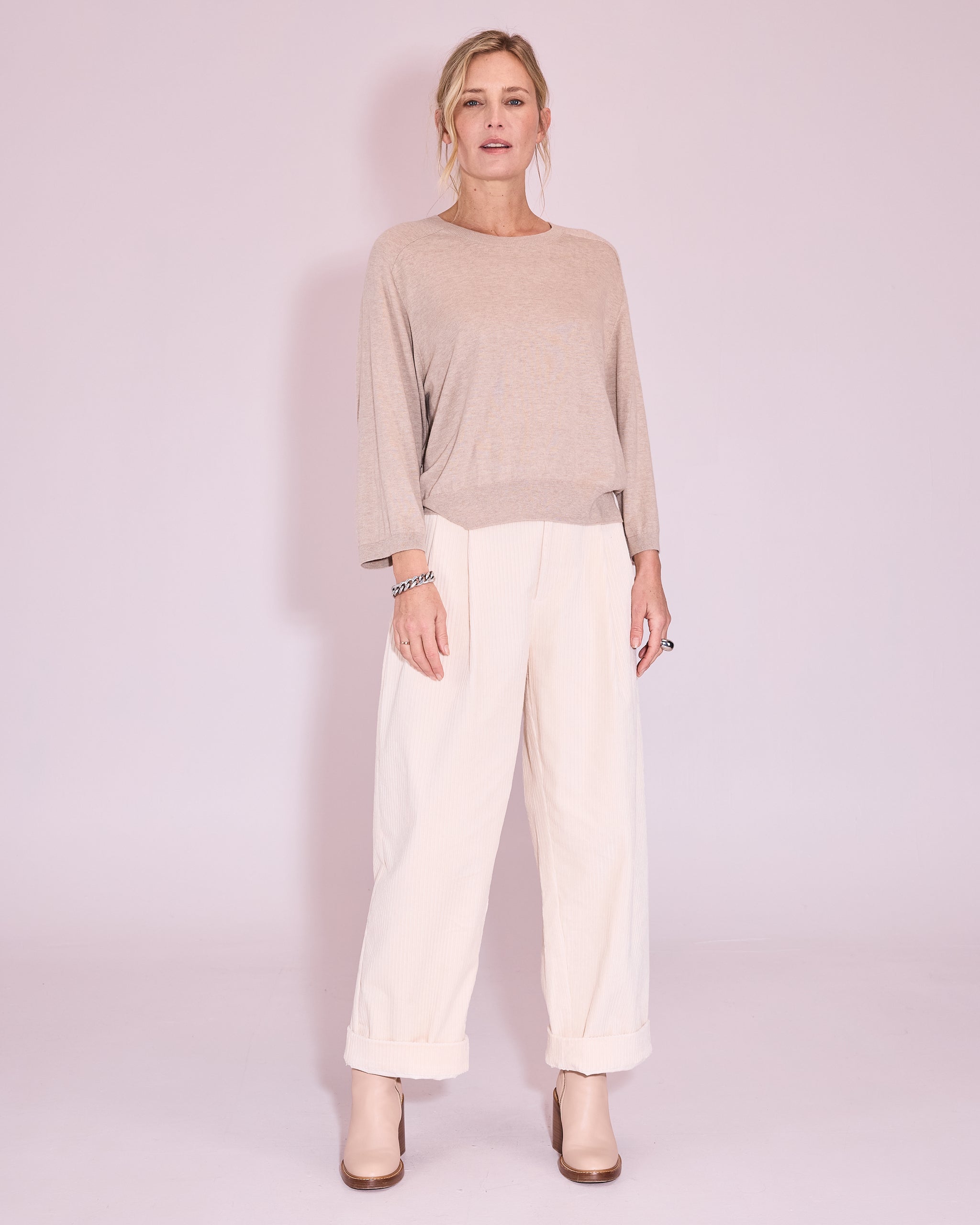 Jadara knitted sweater in sand