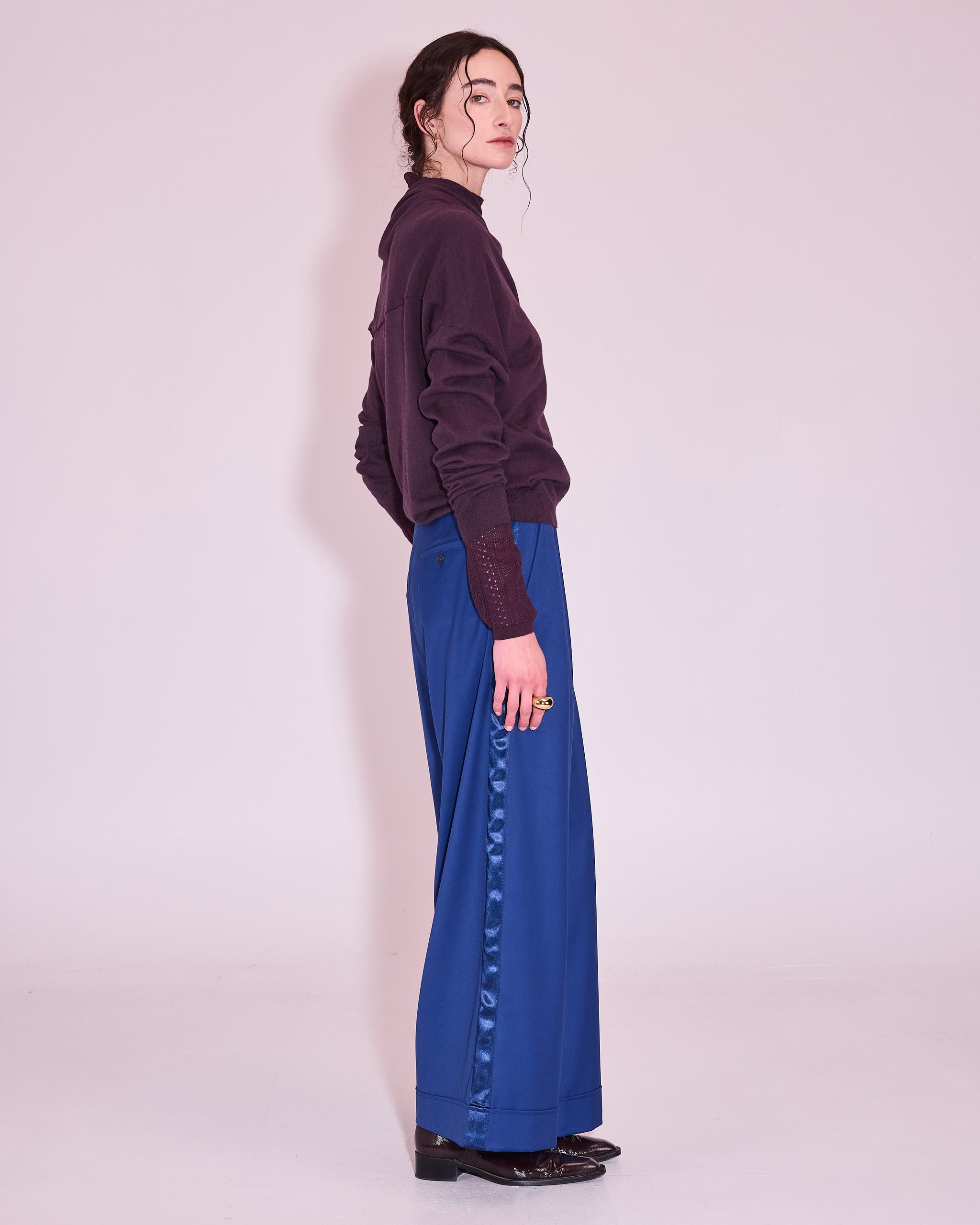 Jerez knitted sweater in grape