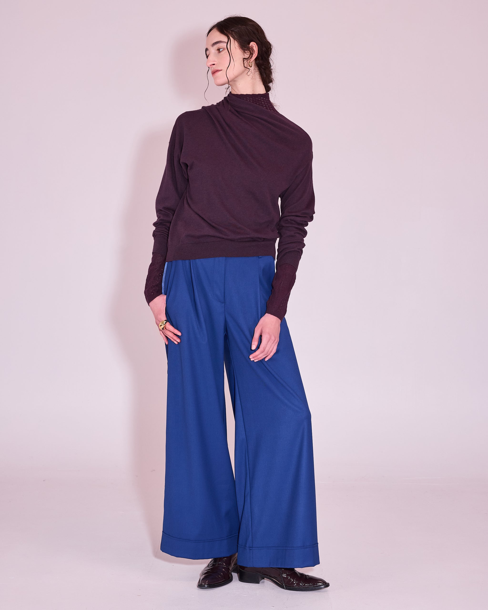 Jerez knitted sweater in grape