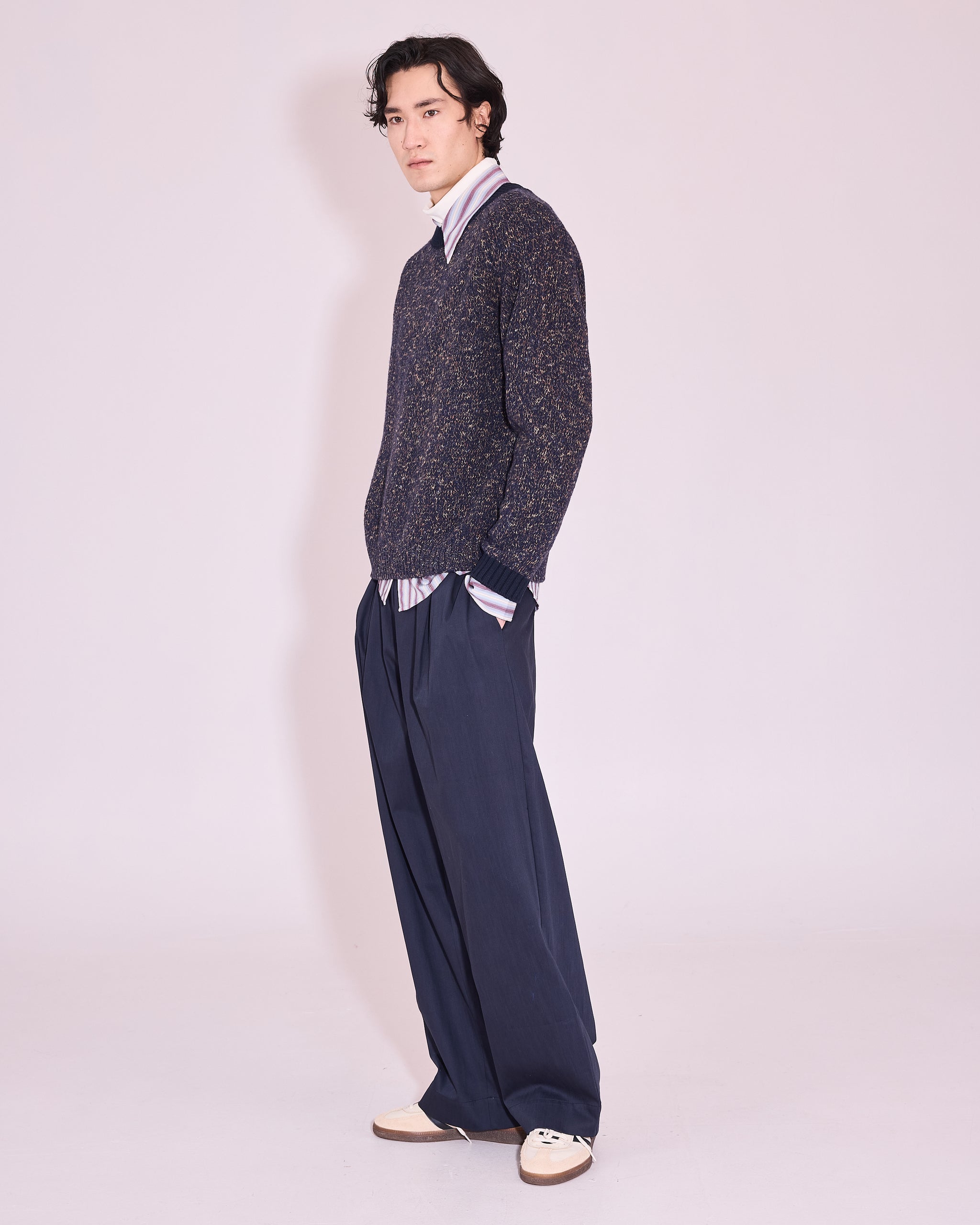 Jefferson trui in midnight blue / amber