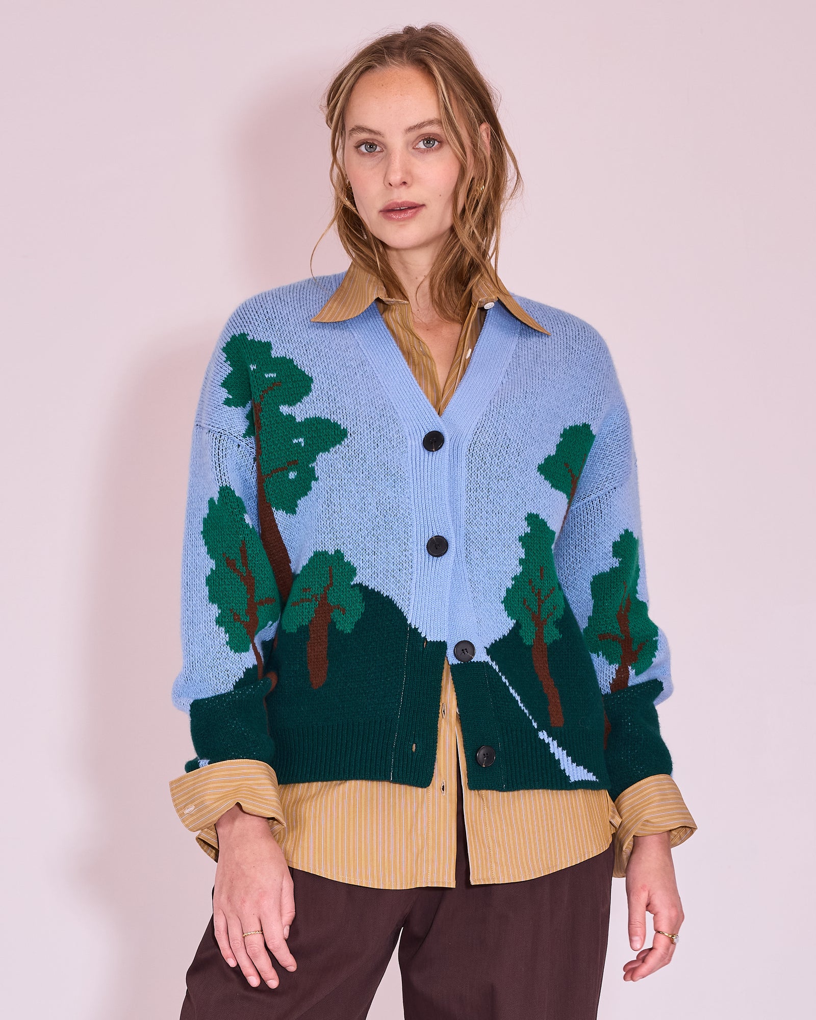Jessieville cardigan in powder blue