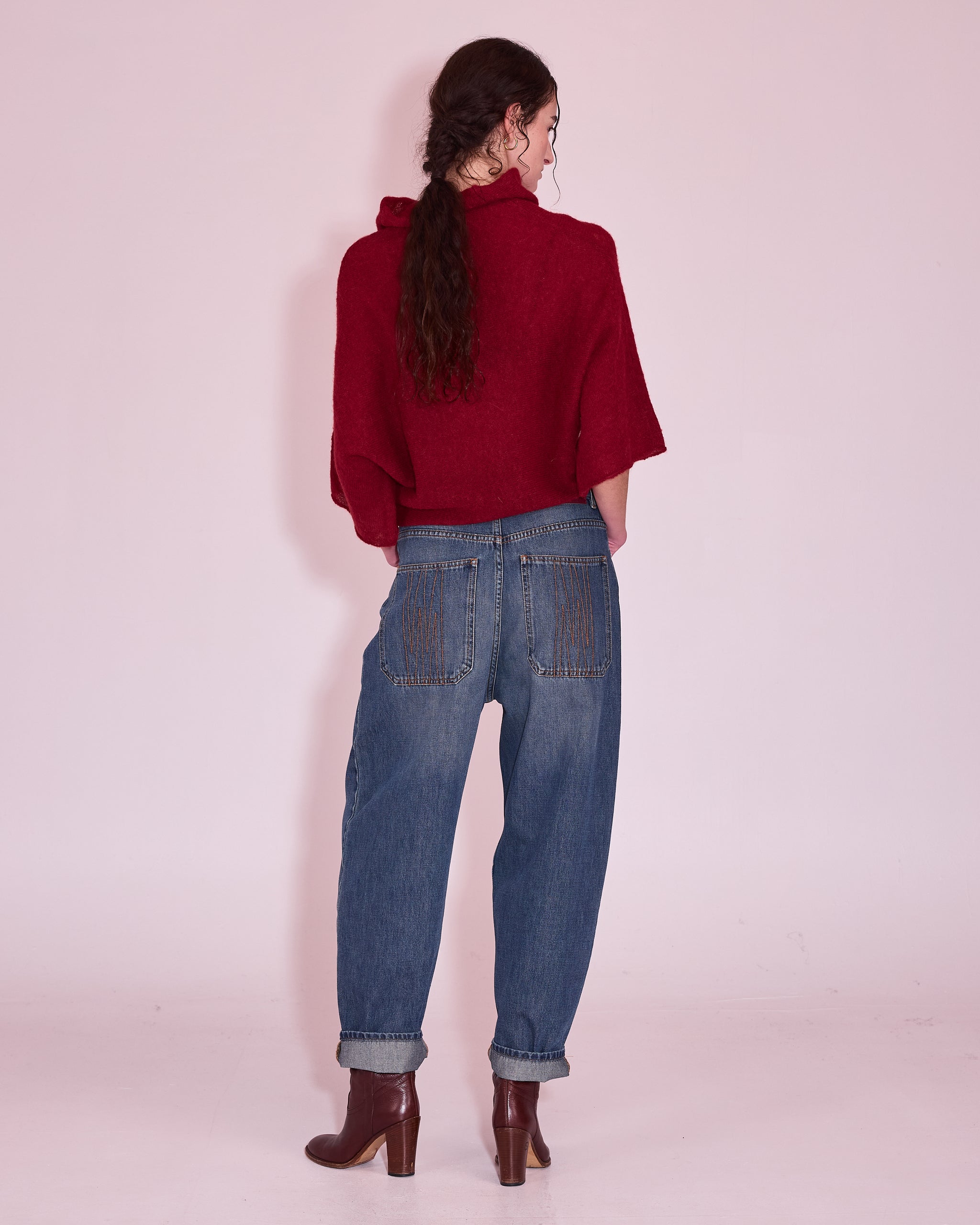 Jinan trui in dark ruby
