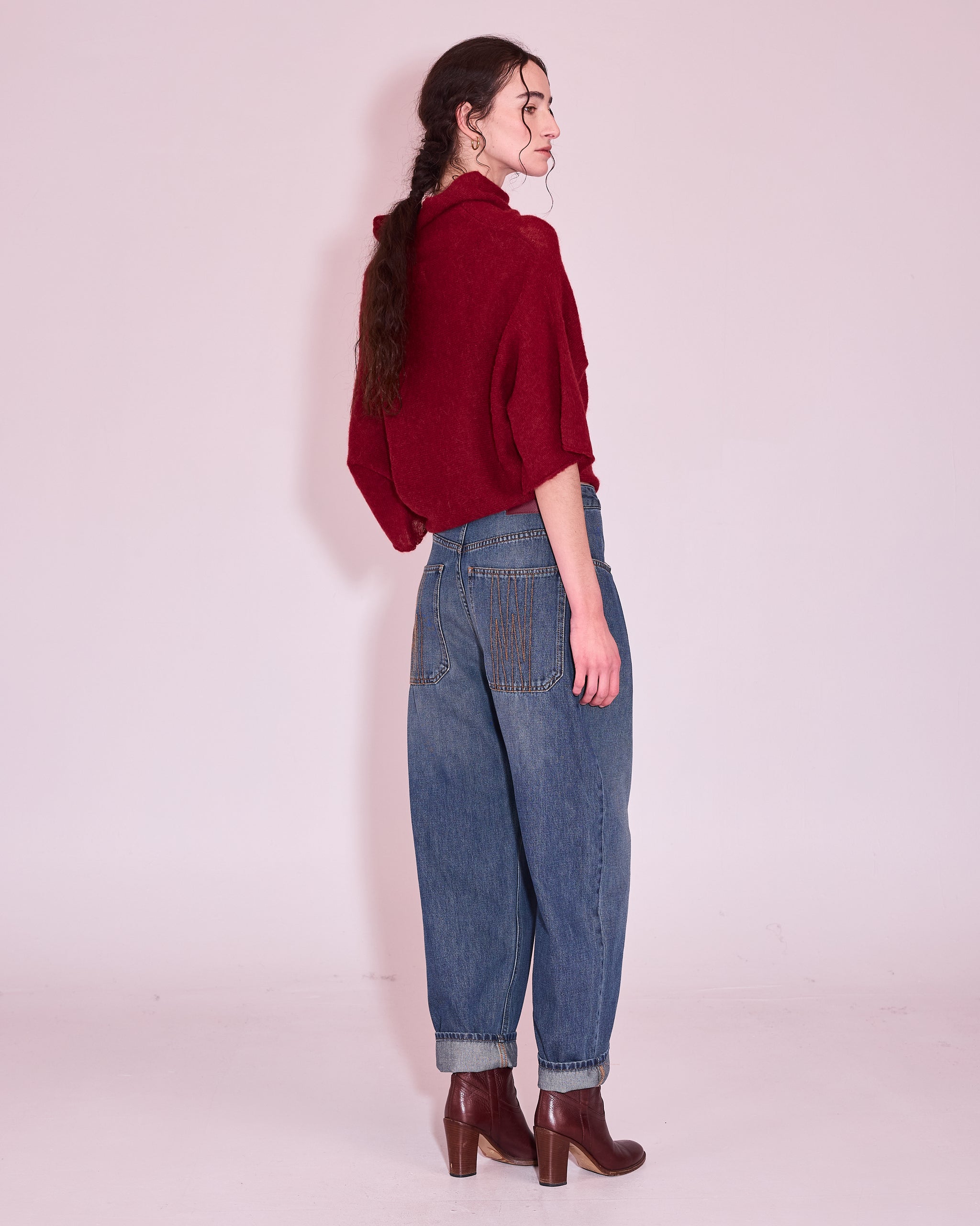 Jinan trui in dark ruby