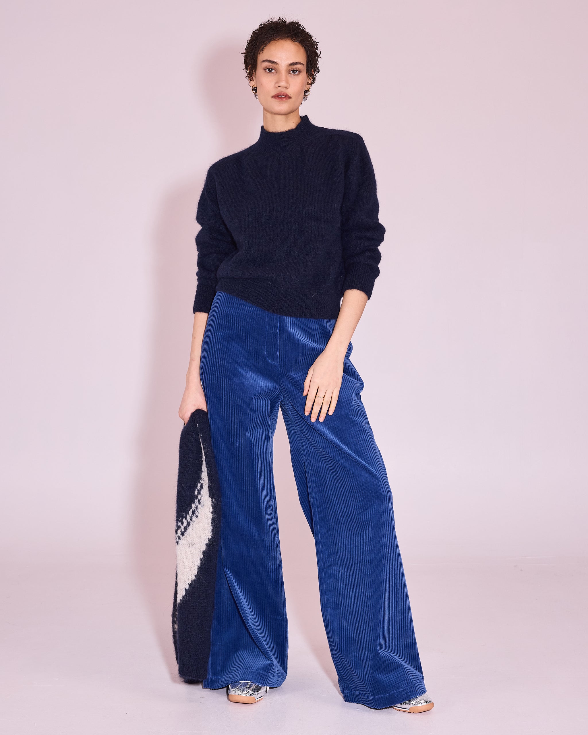 Juneau trui in midnight blue