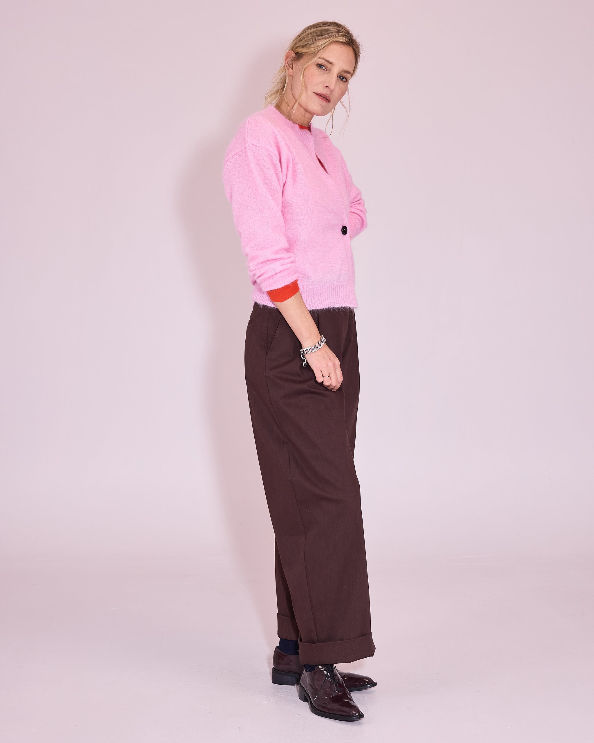 Jember cardigan in soft pink