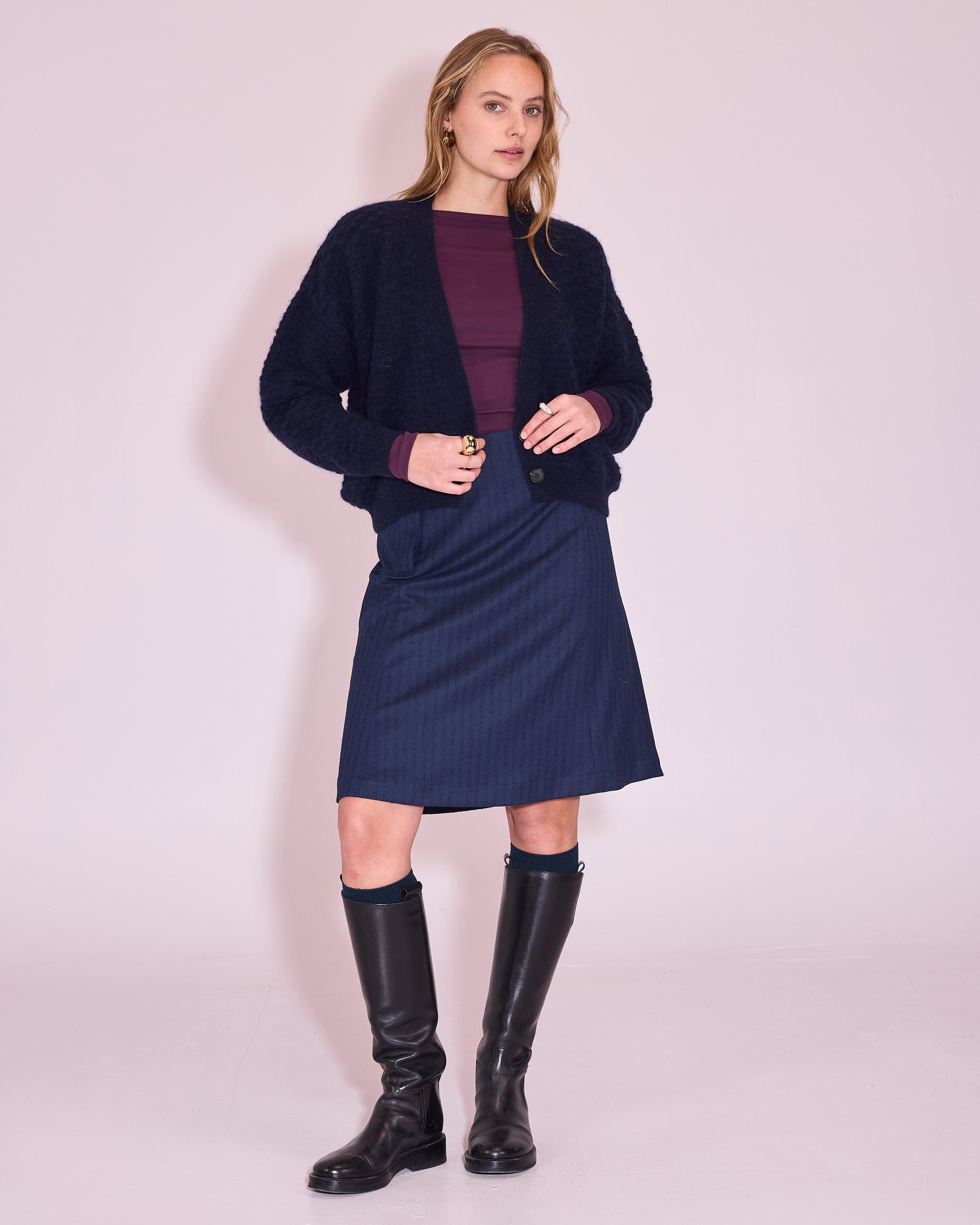 Jilin cardigan in midnight blue