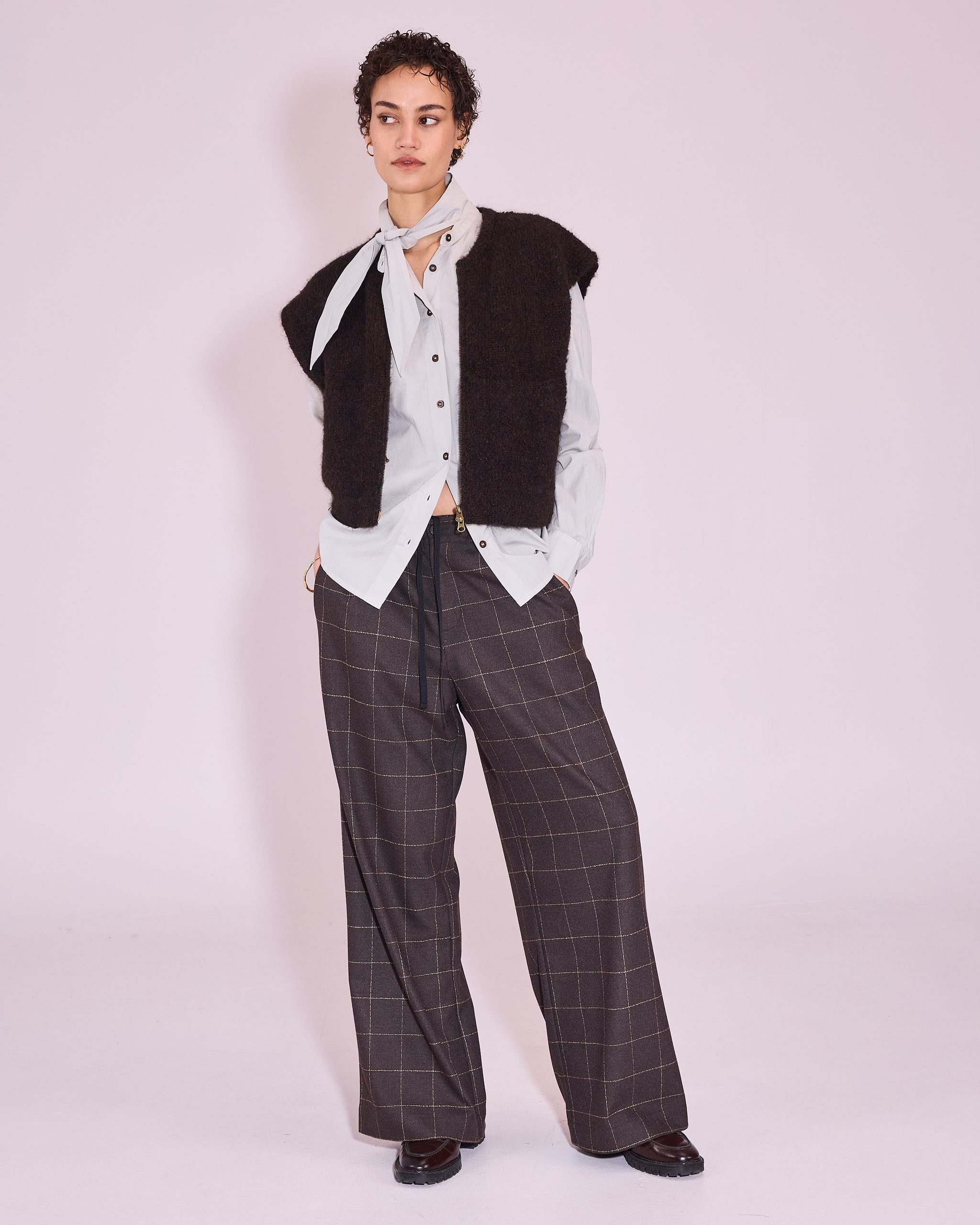 Jerba cardigan in black bean